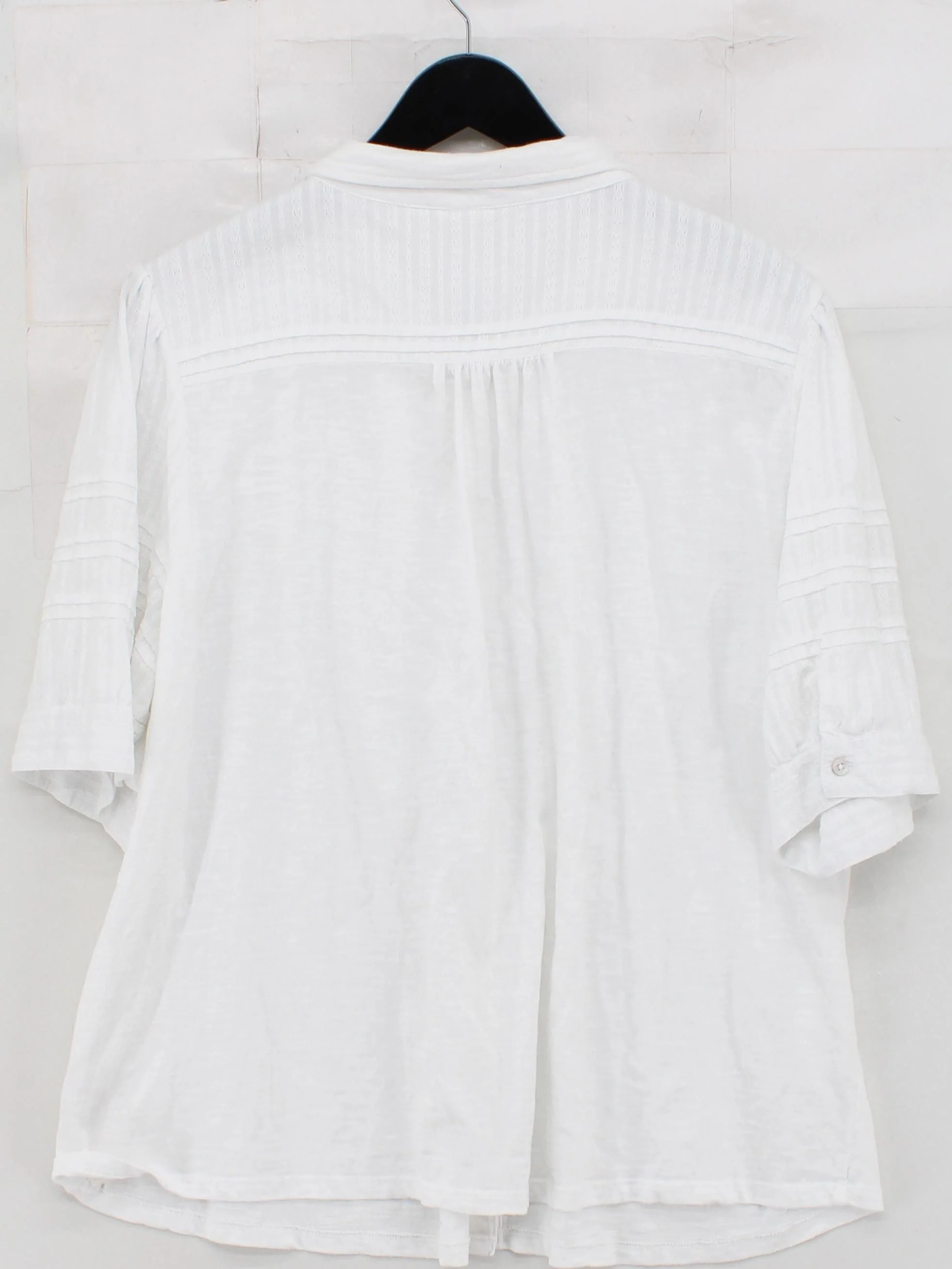 Fat Face Women's Shirt UK 20 White 100% Cotton Short Sleeve Collared Basic - Image 2