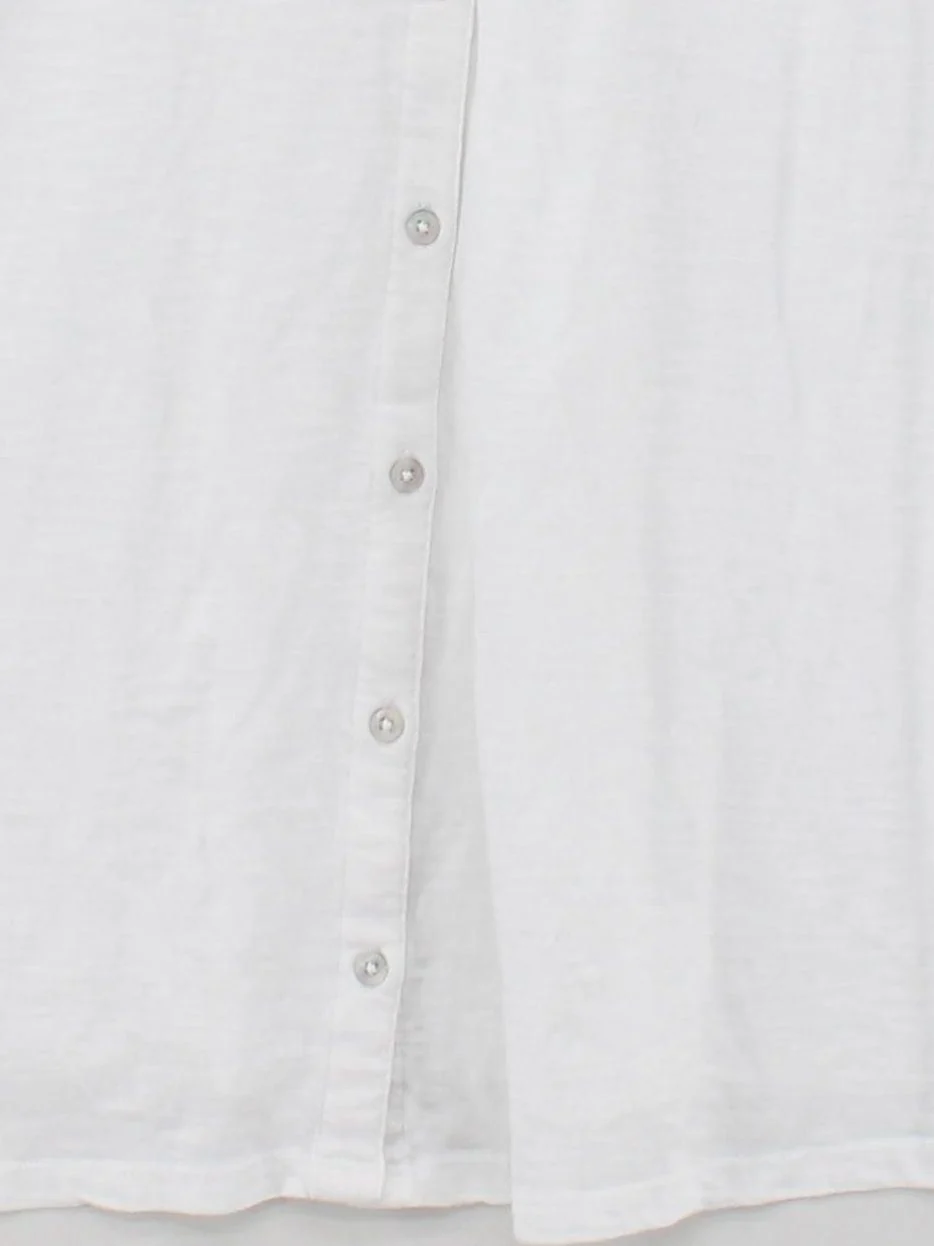 Fat Face Women's Shirt UK 20 White 100% Cotton Short Sleeve Collared Basic - Image 4