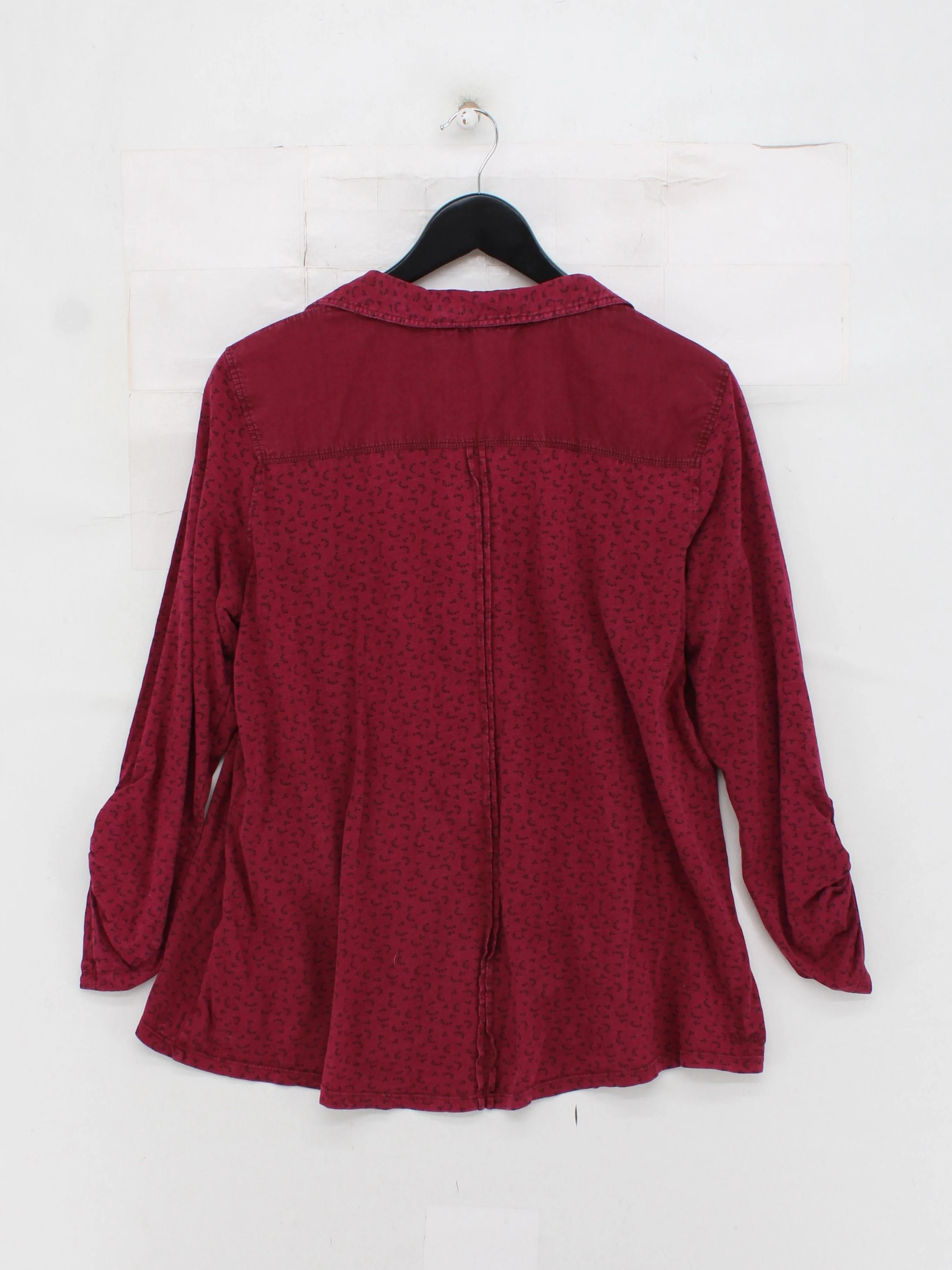 Fat Face Women's Shirt XL Red 100% Cotton Long Sleeve Collared Basic - Image 2