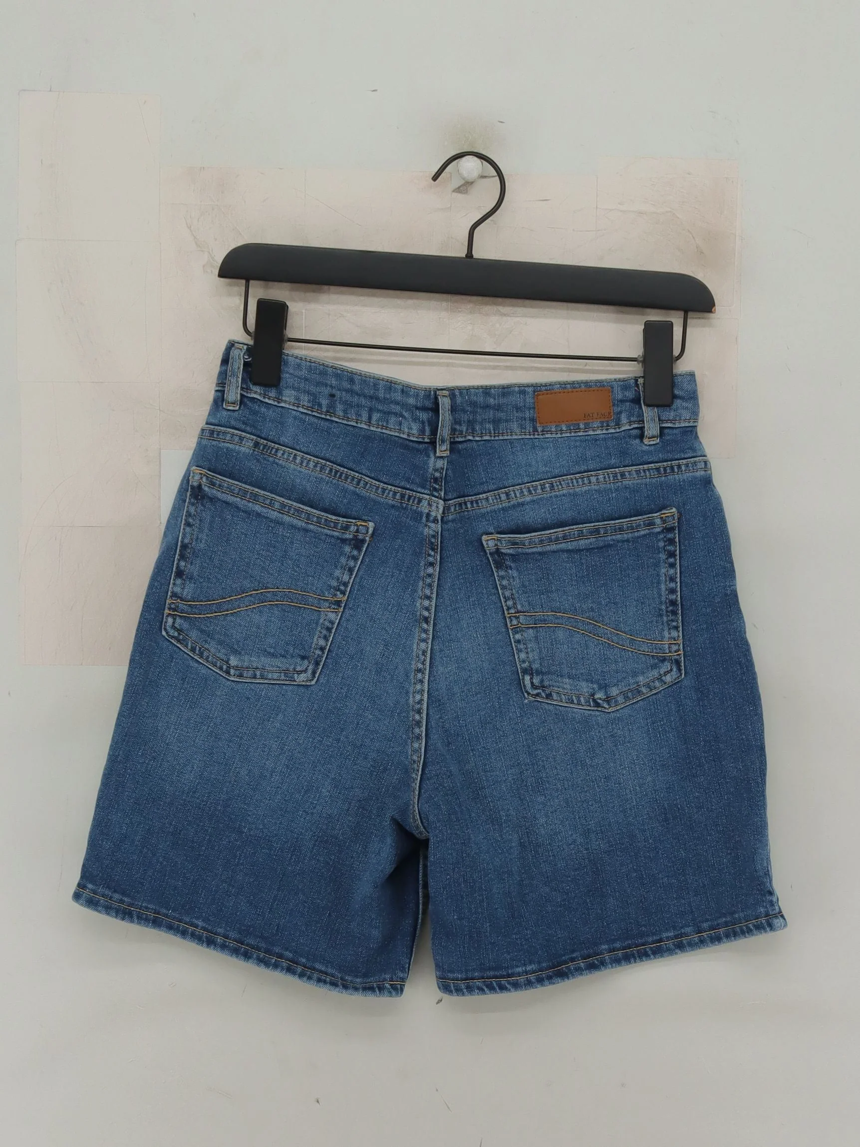 Fat Face Women's Shorts UK 10 Blue Cotton with Elastane Mom - Image 2