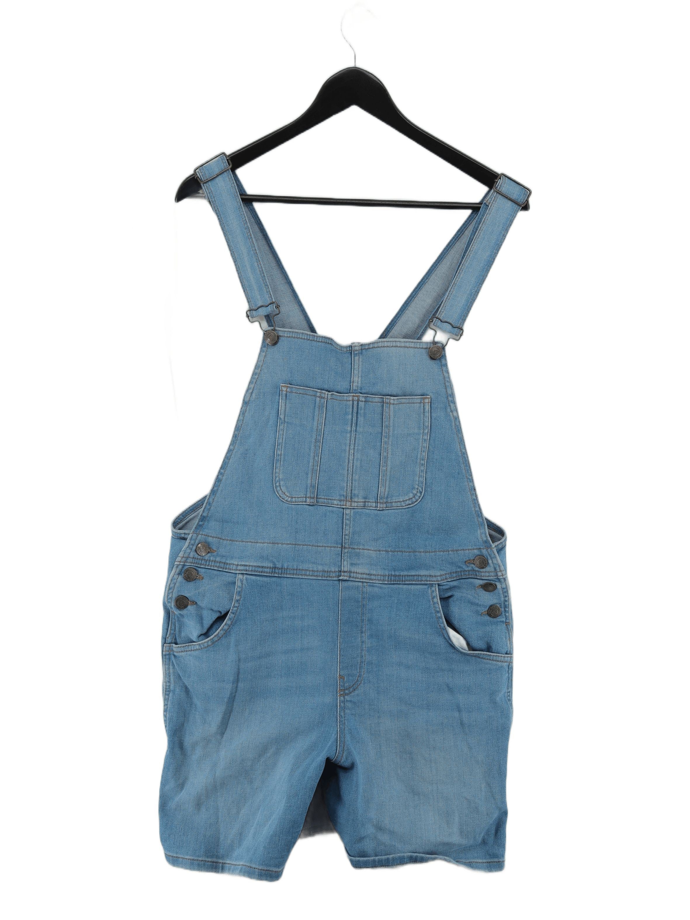 Fat Face Women's Shorts UK 14 Blue Cotton with Elastane Cargo