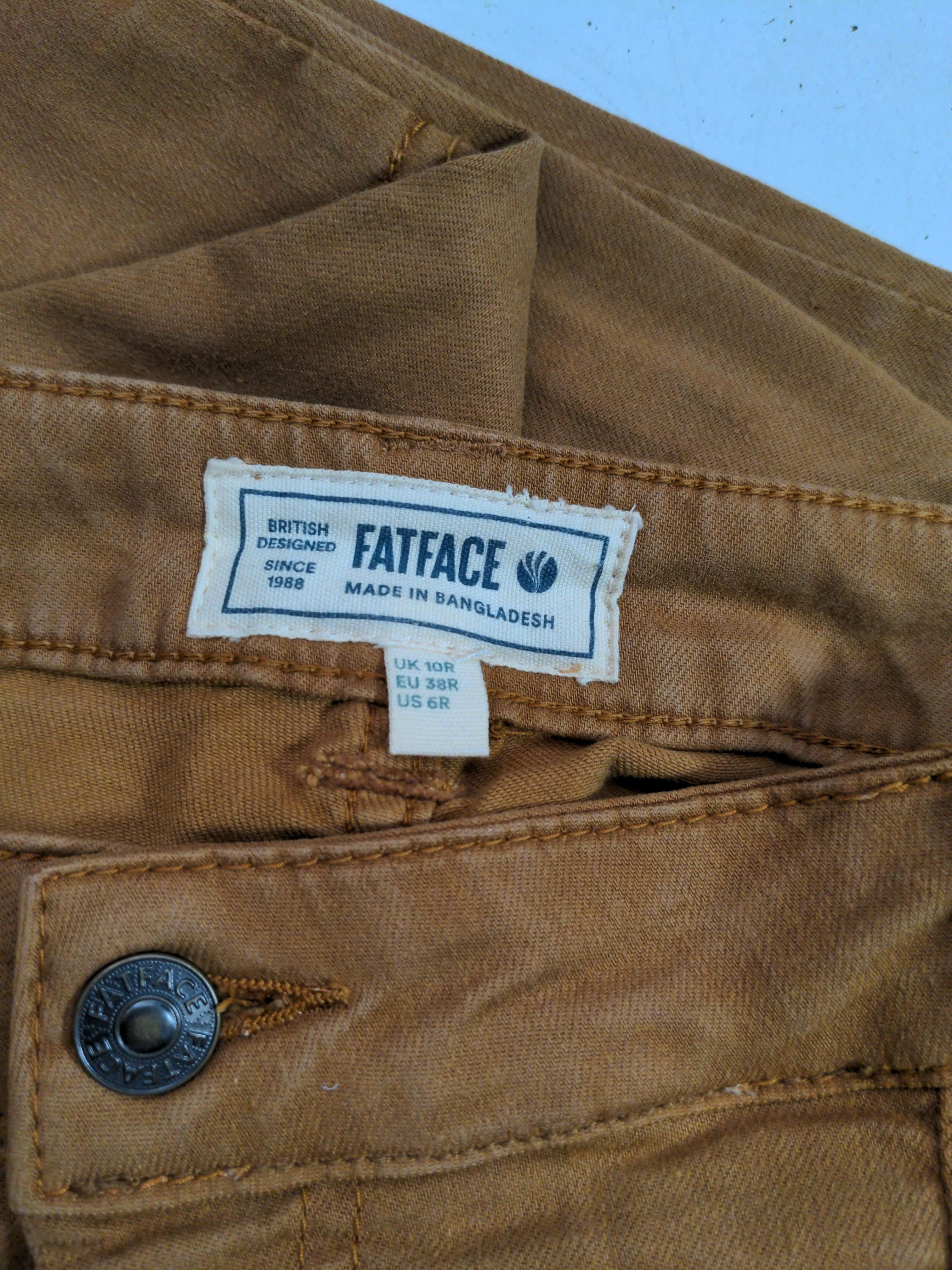 Fat Face Women's Sports Bottoms UK 10 Brown Cotton - Image 5
