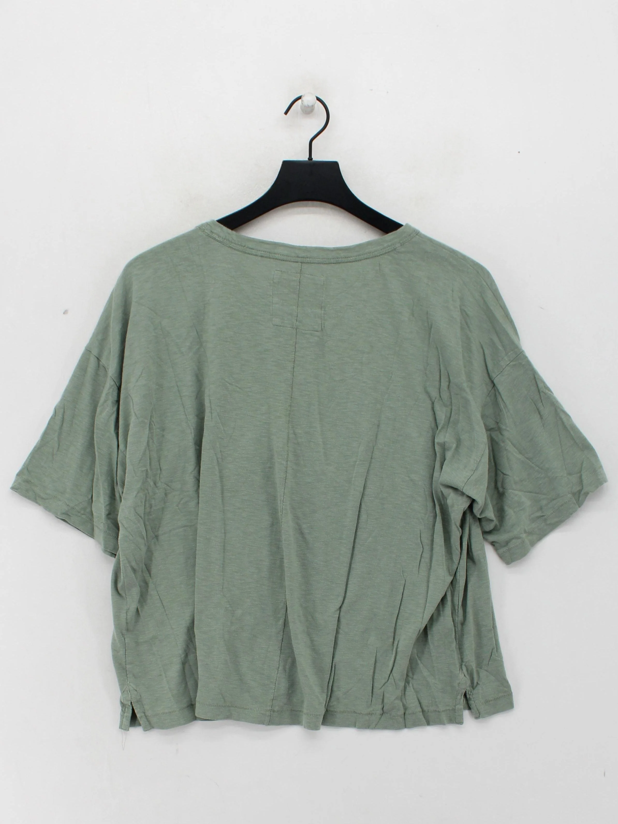 Fat Face Women's T-Shirt L Green Cotton with Lyocell Modal Basic - Image 2