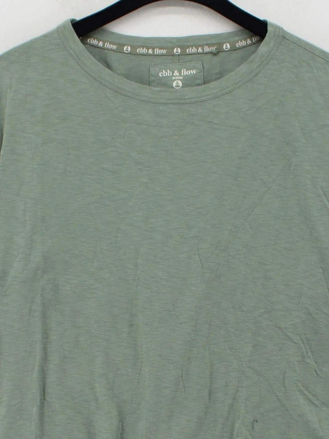 Fat Face Women's T-Shirt L Green Cotton with Lyocell Modal Basic - Image 3