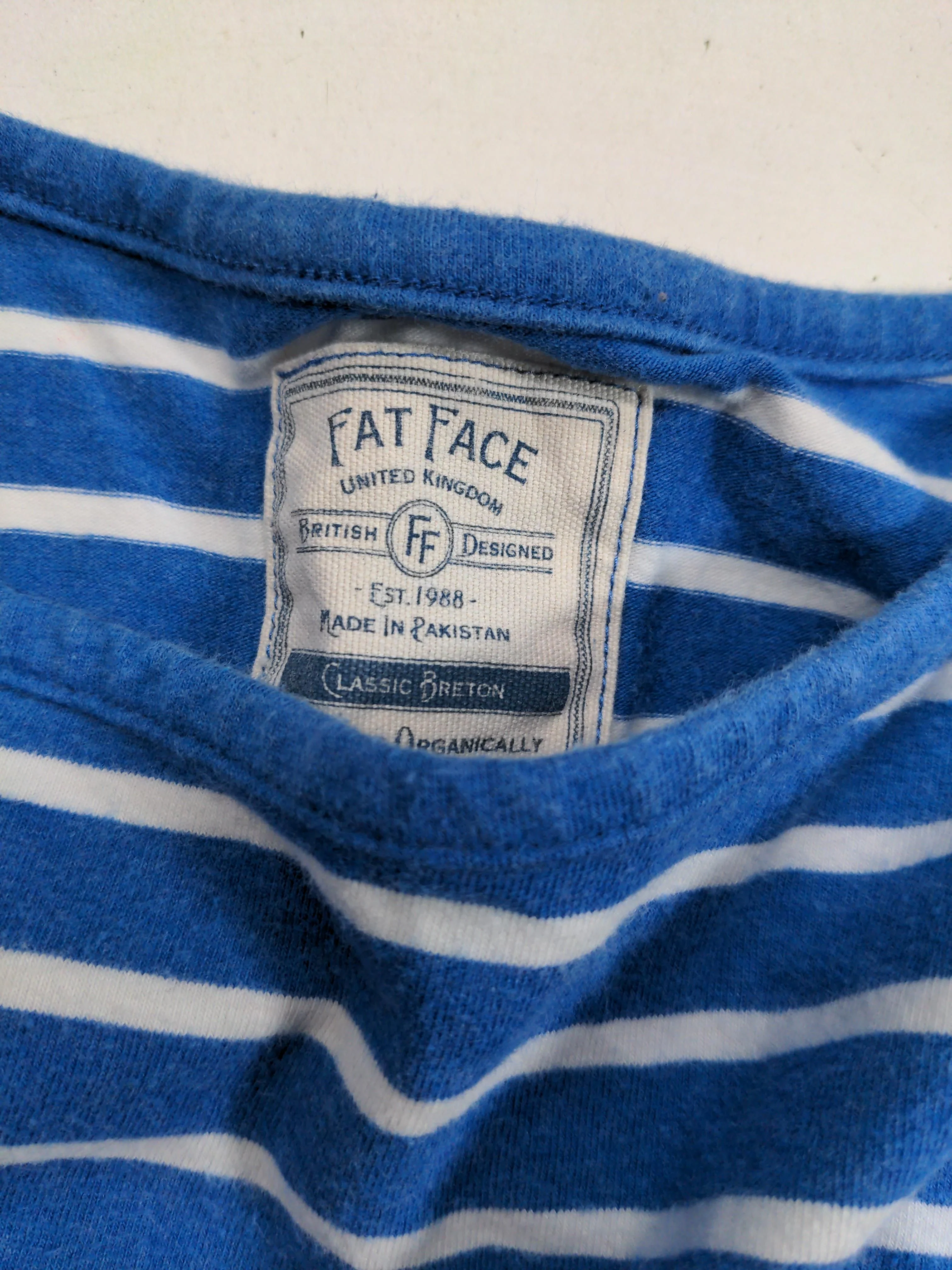 Fat Face Women's T-Shirt M Blue Cotton with Elastane Basic - Image 8