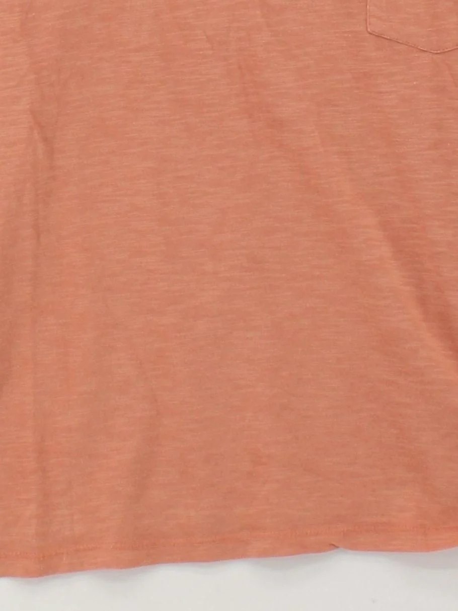 Fat Face Women's T-Shirt M Orange 100% Cotton Short Sleeve V-Neck Basic - Image 4