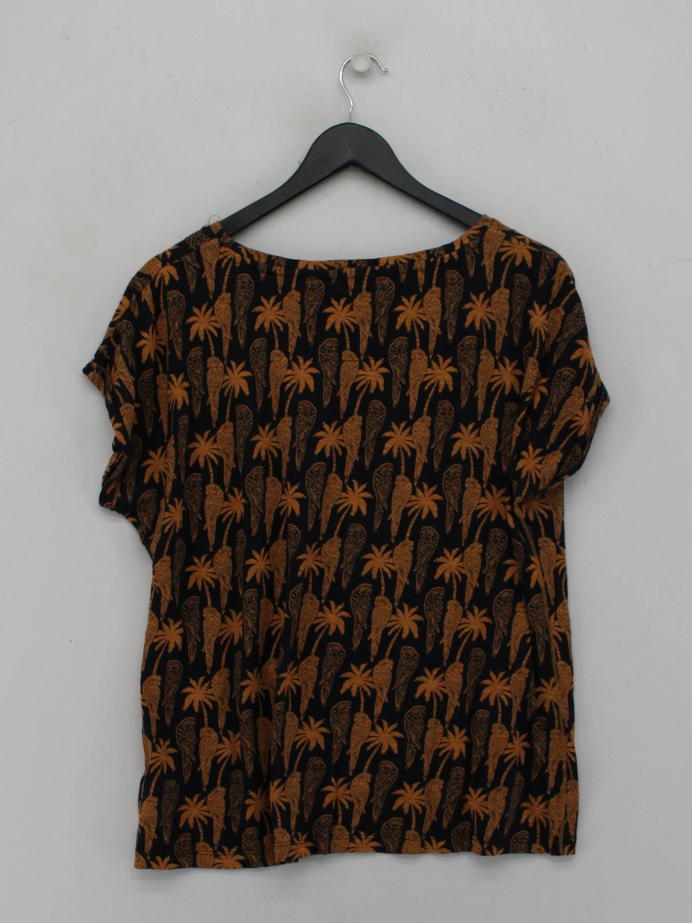 Fat Face Women's T-Shirt S Black Cotton with Lyocell Modal Basic - Image 2