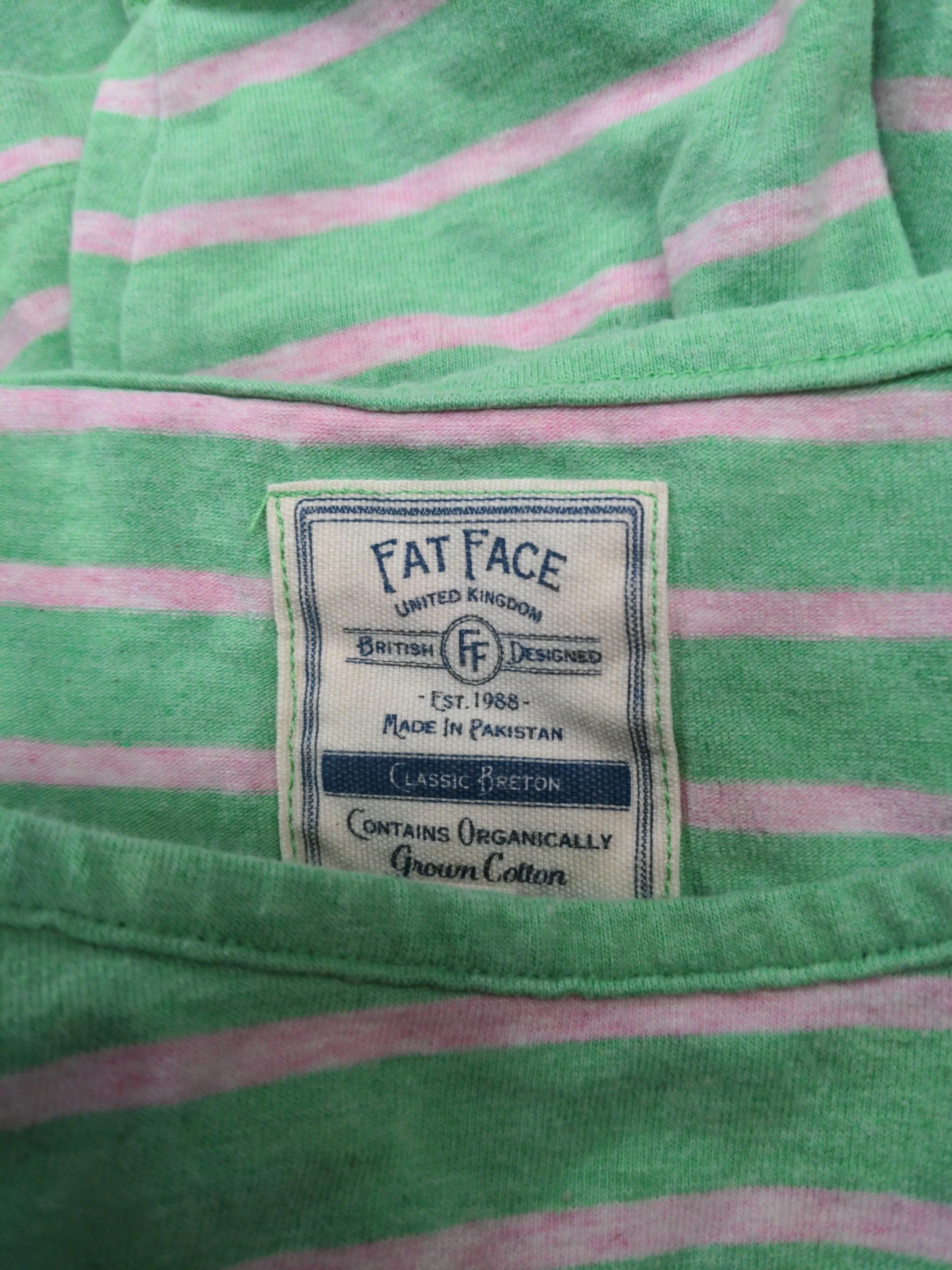 Fat Face Women's T-Shirt S Green Cotton with Elastane Basic - Image 5