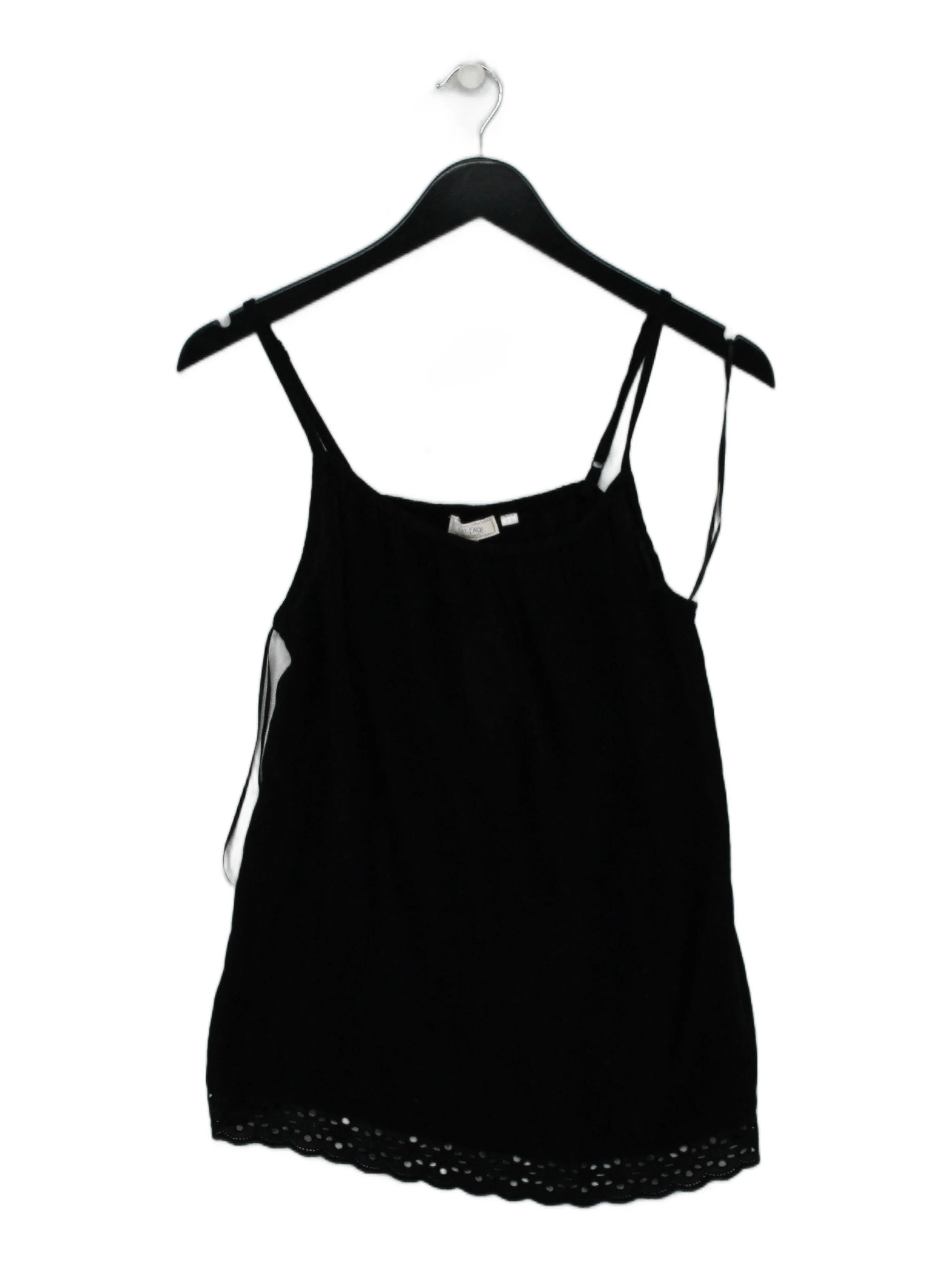 Fat Face Women's T-Shirt UK 10 Black Viscose with Cotton Camisole