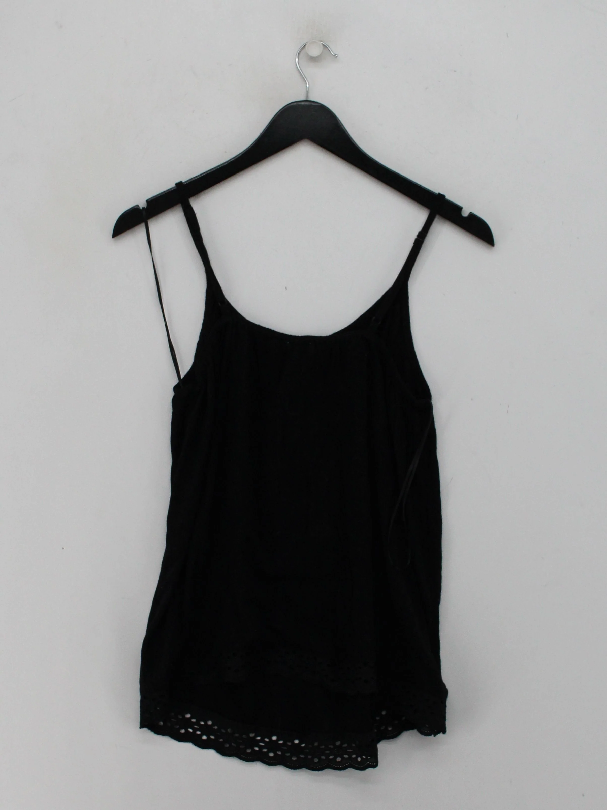 Fat Face Women's T-Shirt UK 10 Black Viscose with Cotton Camisole - Image 2