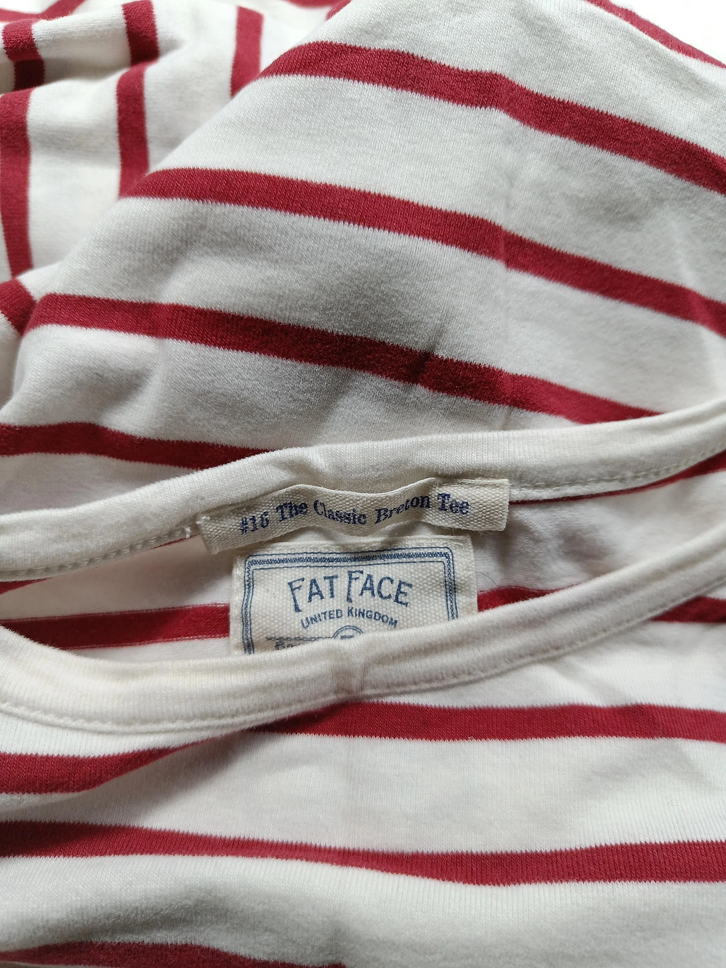 Fat Face Women's T-Shirt UK 10 White Cotton with Elastane Basic - Image 6