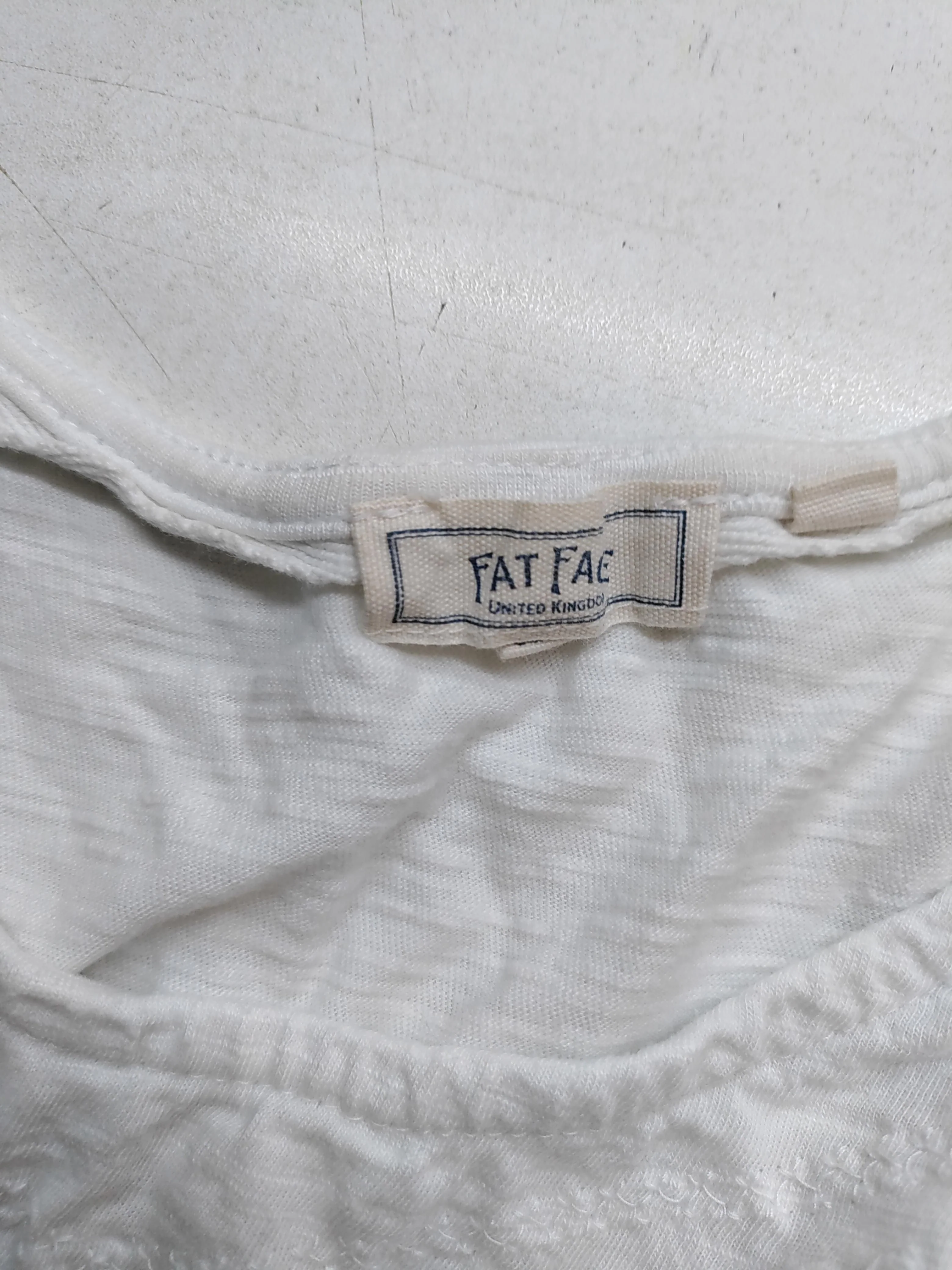 Fat Face Women's T-Shirt UK 10 White Cotton with Lyocell Modal, Polyester Basic - Image 5