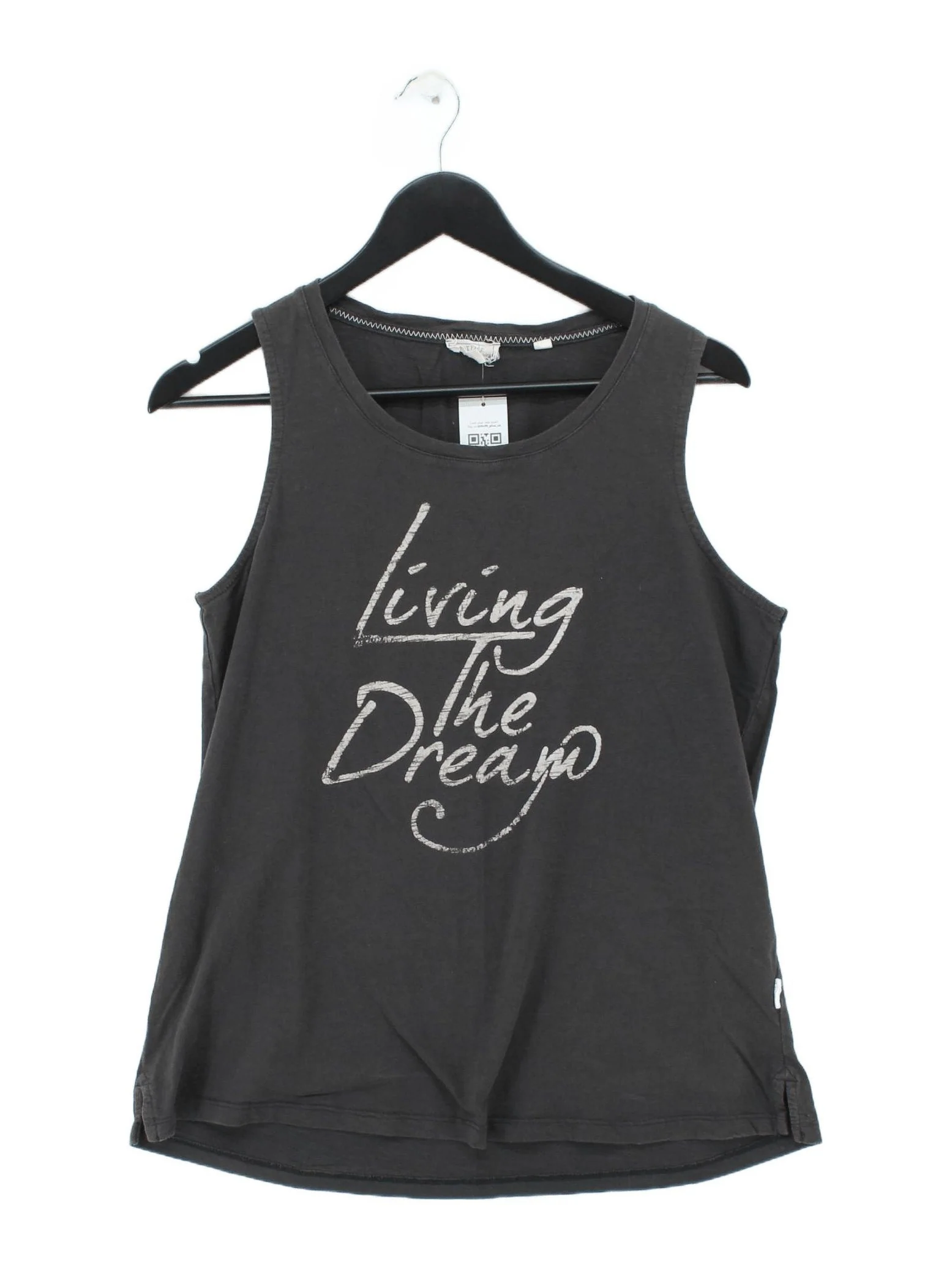 Fat Face Women's T-Shirt UK 12 Black 100% Cotton Basic