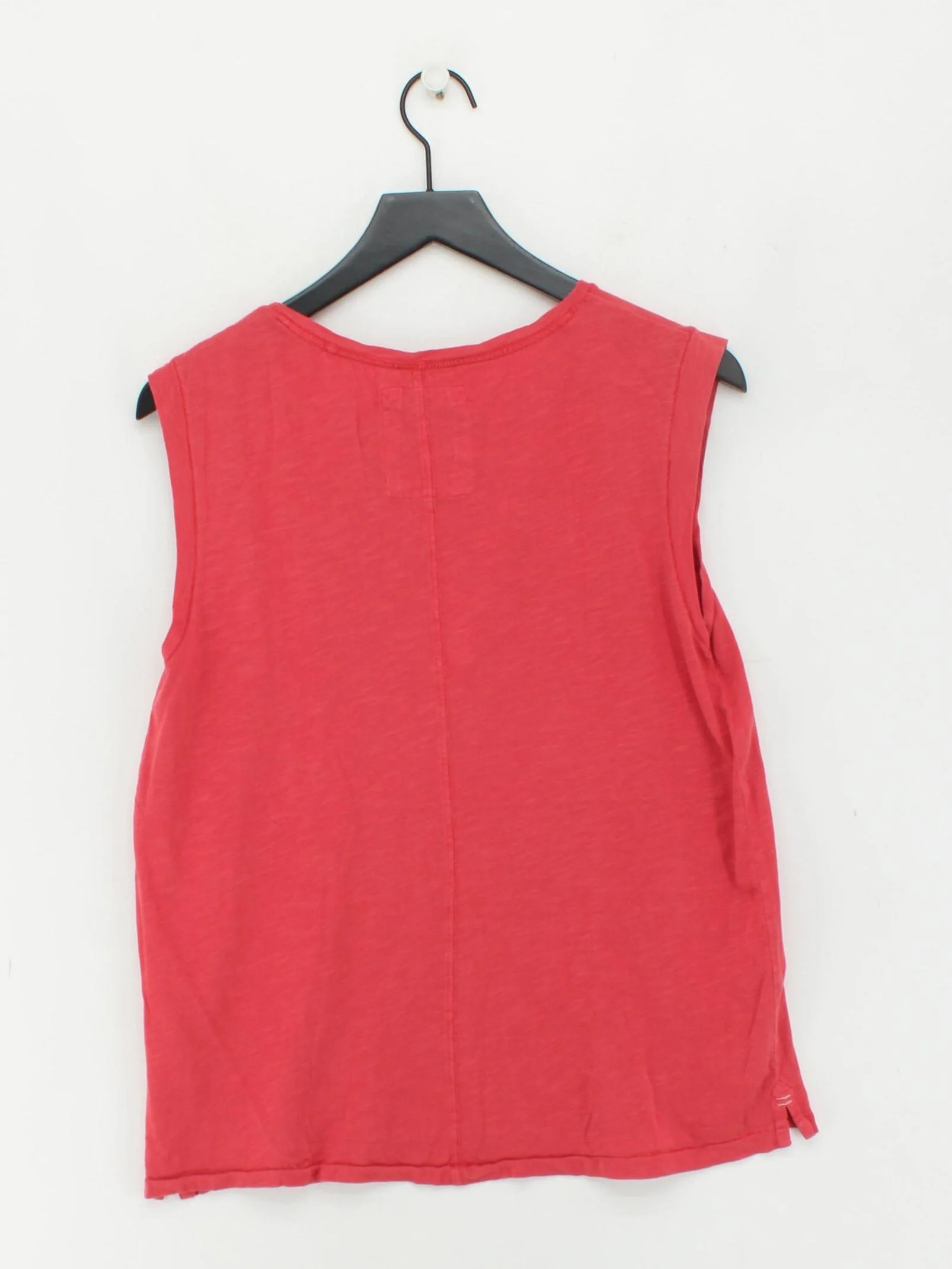 Fat Face Women's T-Shirt UK 12 Red 100% Cotton Sleeveless Round Neck Basic - Image 2