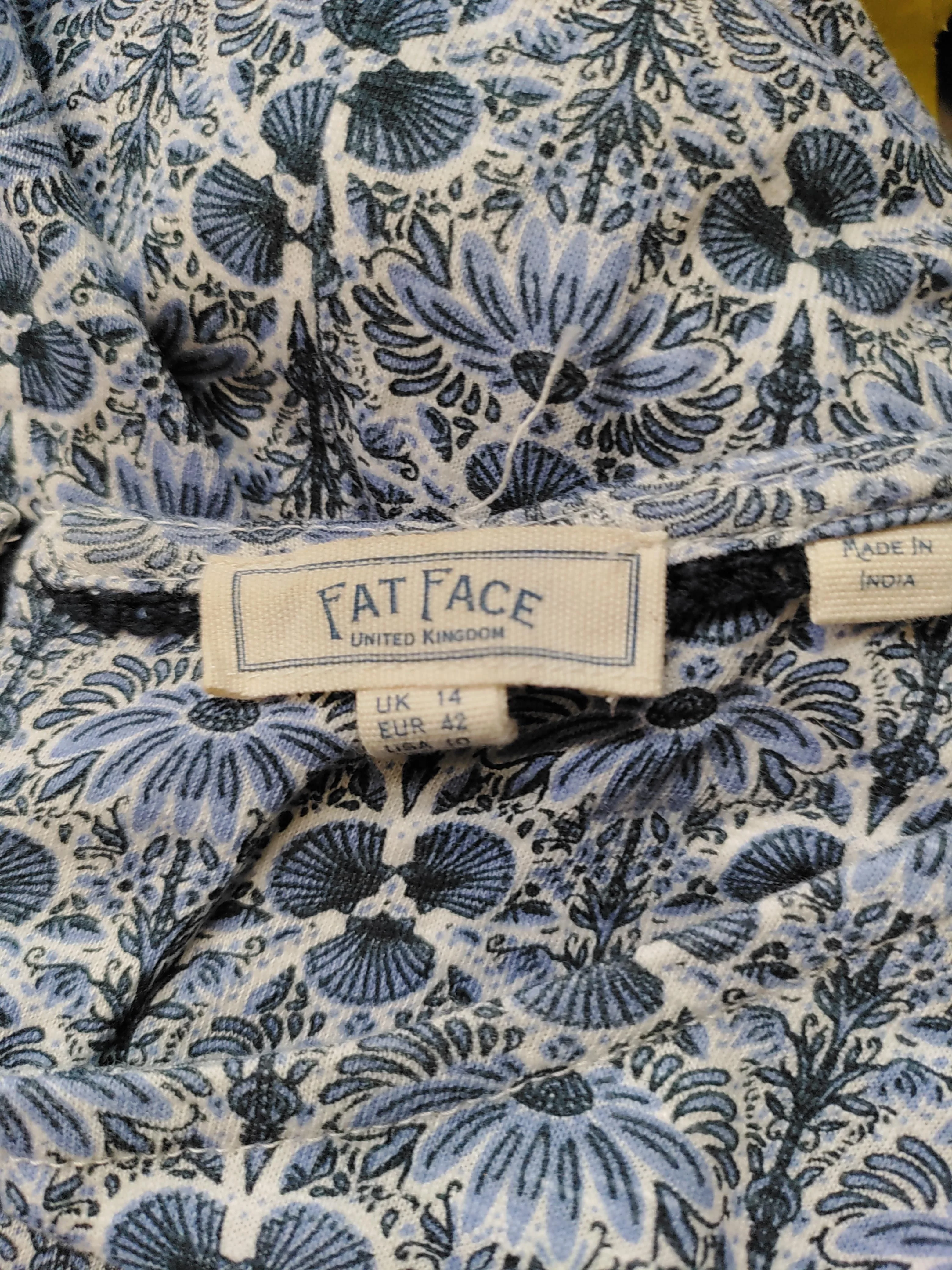 Fat Face Women's T-Shirt UK 14 Blue 100% Cotton Basic - Image 5