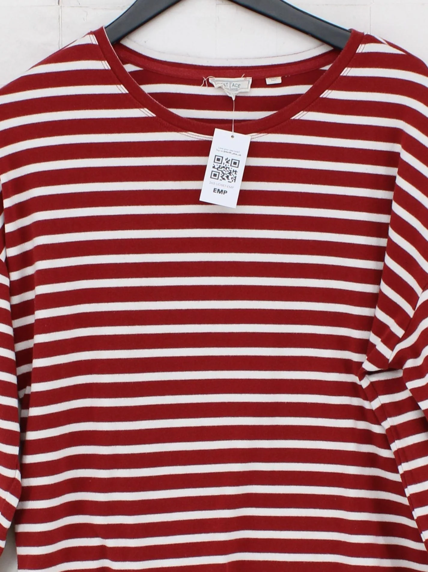 Fat Face Women's T-Shirt UK 14 Red Cotton with Elastane Basic - Image 3