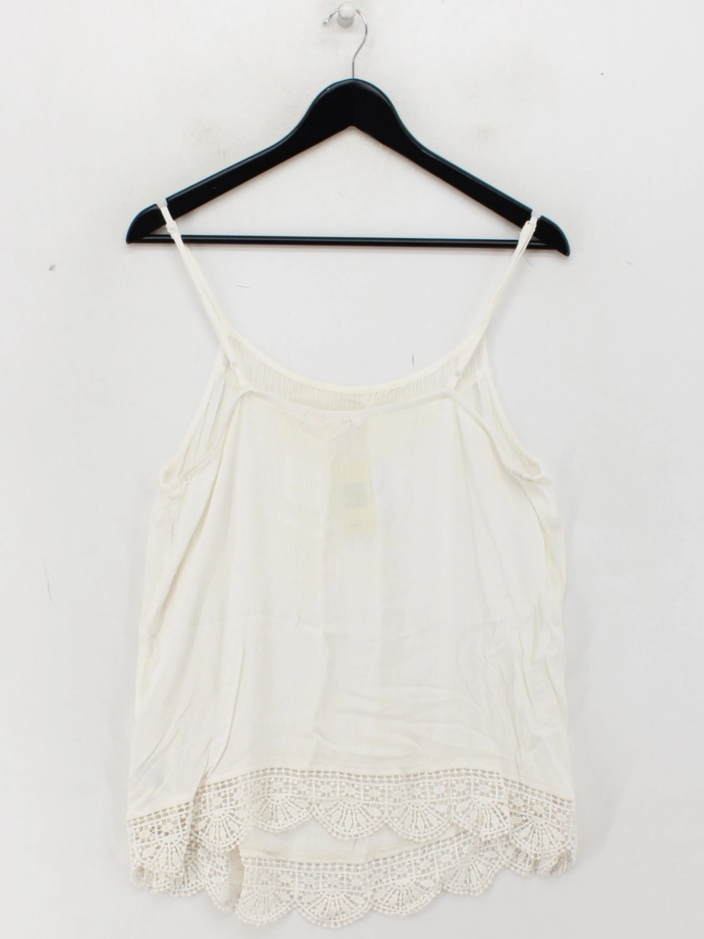 Fat Face Women's T-Shirt UK 14 White Viscose with Cotton Camisole - Image 2