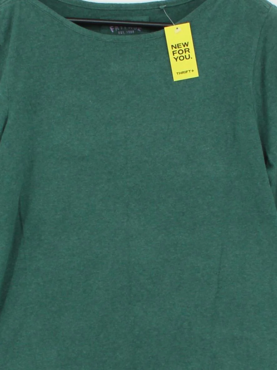 Fat Face Women's T-Shirt UK 16 Green Cotton with Elastane Basic - Image 3