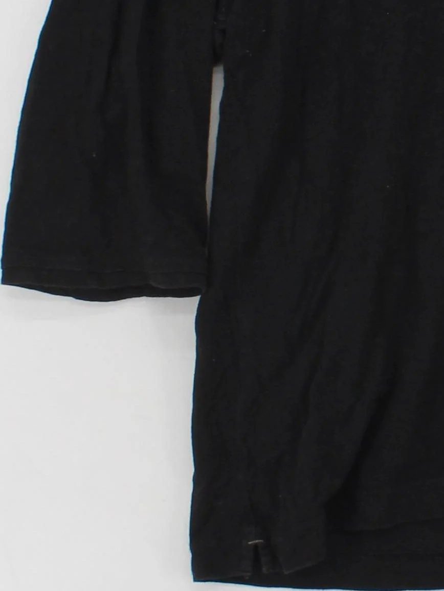 Fat Face Women's T-Shirt UK 18 Black 100% Cotton Short Sleeve V-Neck Basic - Image 4