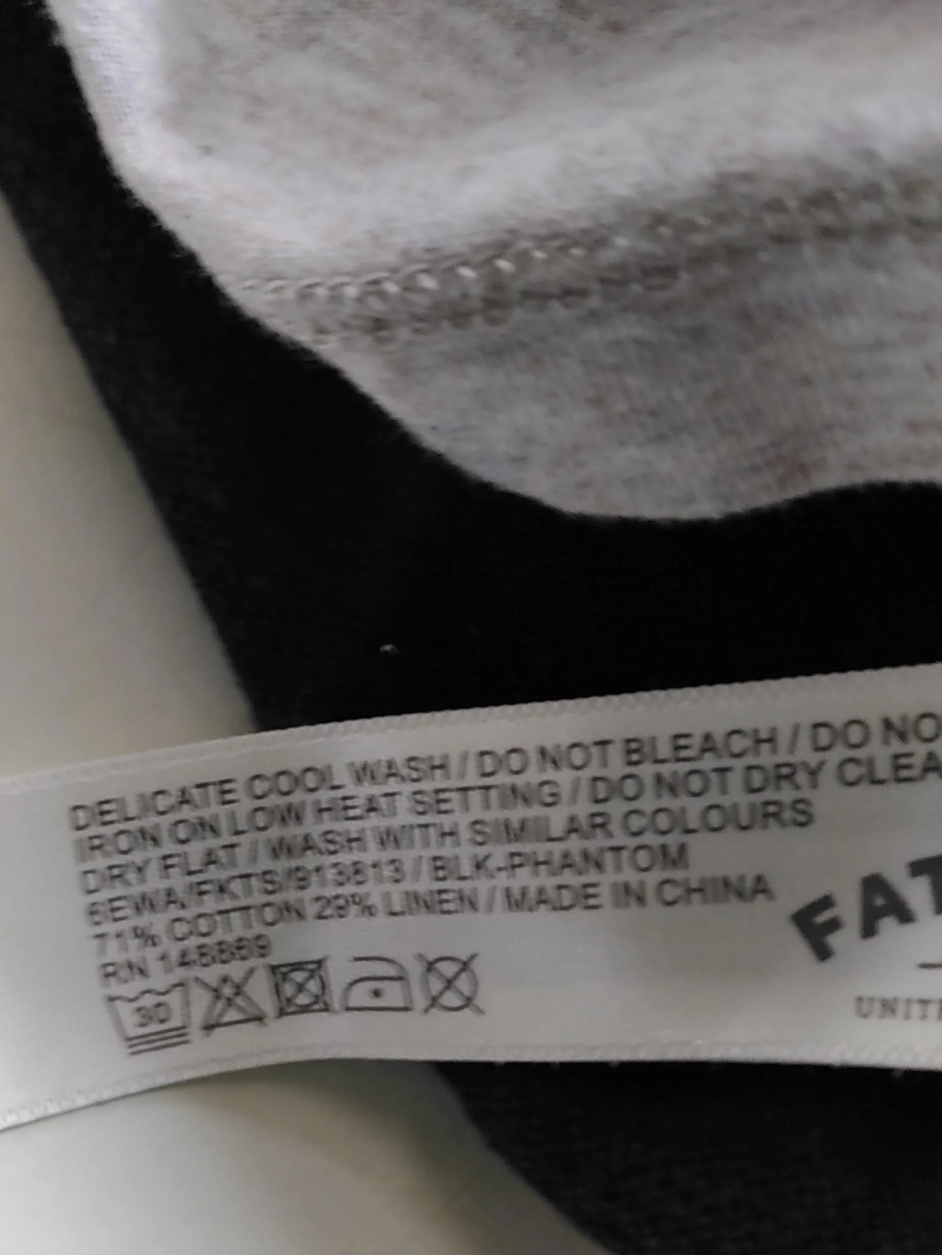 Fat Face Women's T-Shirt UK 8 Black Cotton with Linen Basic - Image 8
