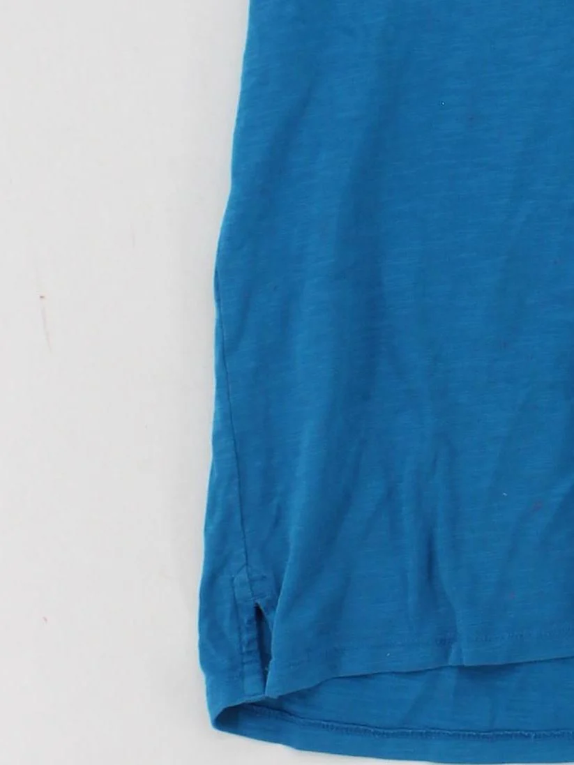 Fat Face Women's T-Shirt UK 8 Blue 100% Cotton Short Sleeve V-Neck Basic - Image 4