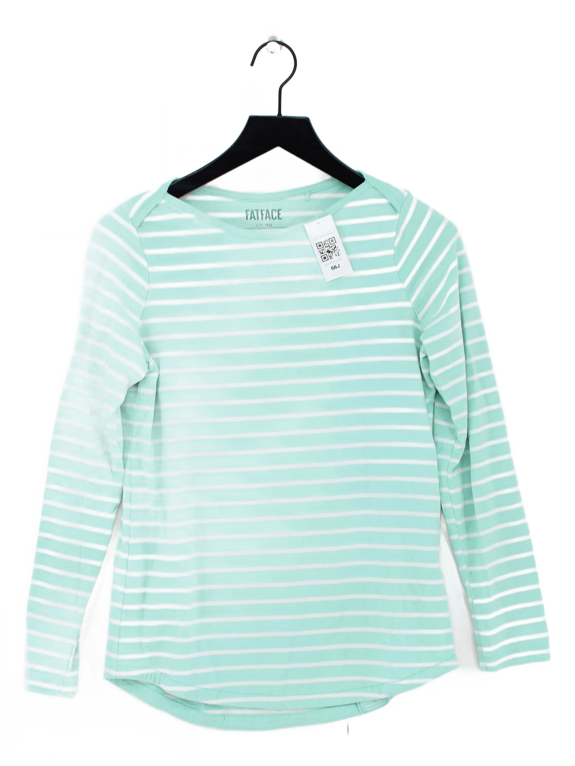 Fat Face Women's T-Shirt UK 8 Green Cotton with Elastane Basic