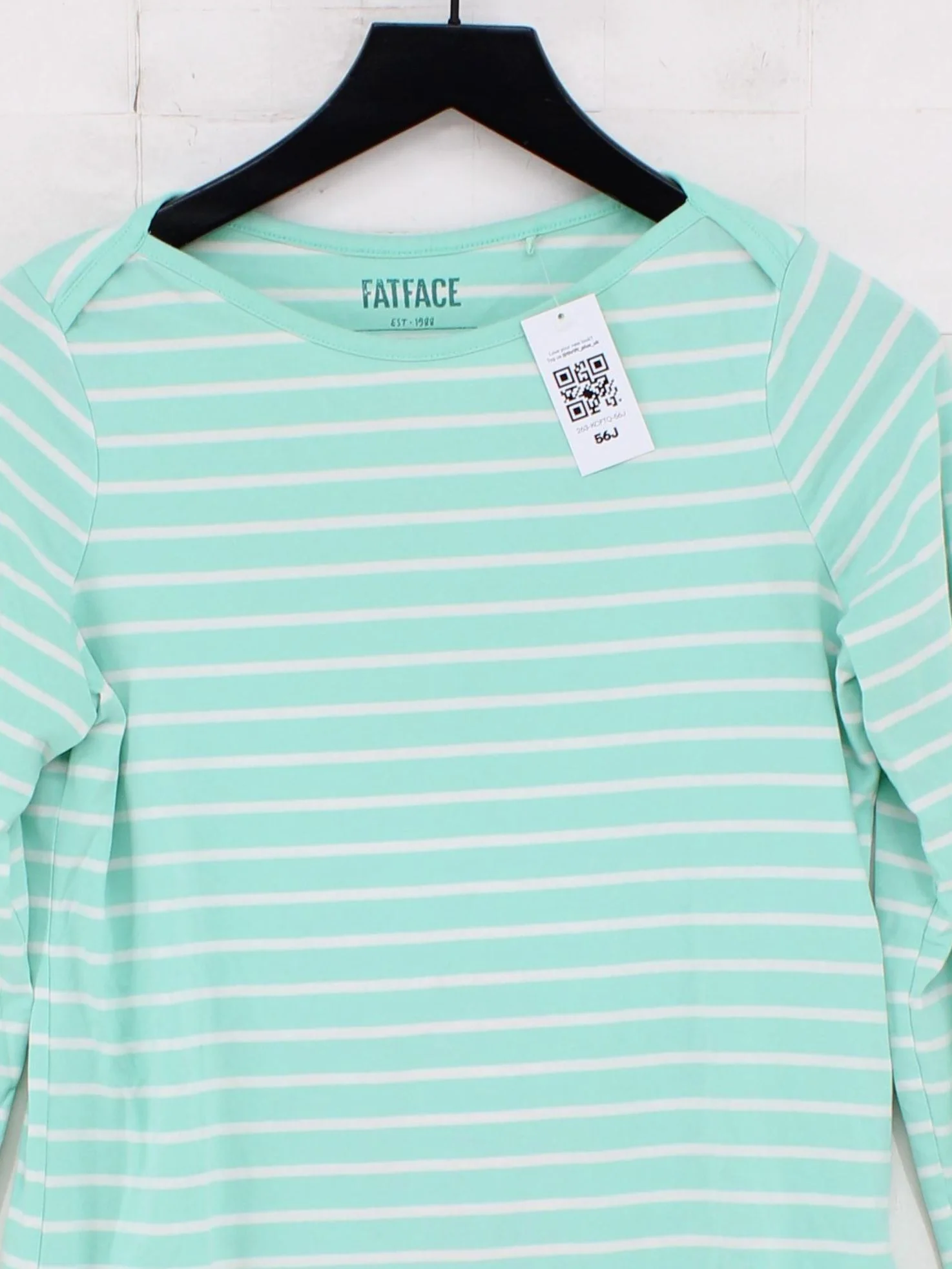 Fat Face Women's T-Shirt UK 8 Green Cotton with Elastane Basic - Image 3