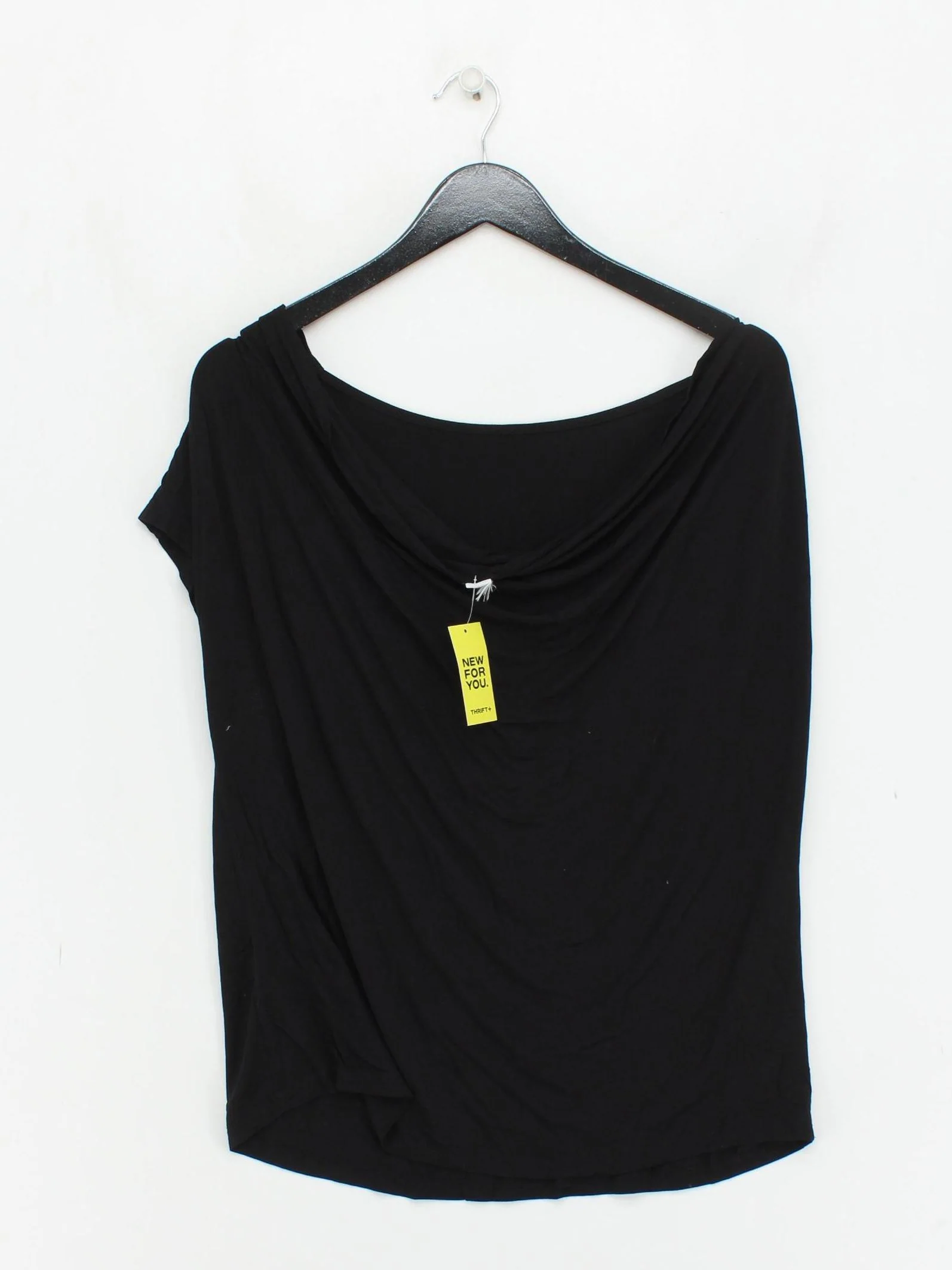 Fat Face Women's Top M Black Viscose with Elastane Short Sleeve Round Neck Basic - Image 2