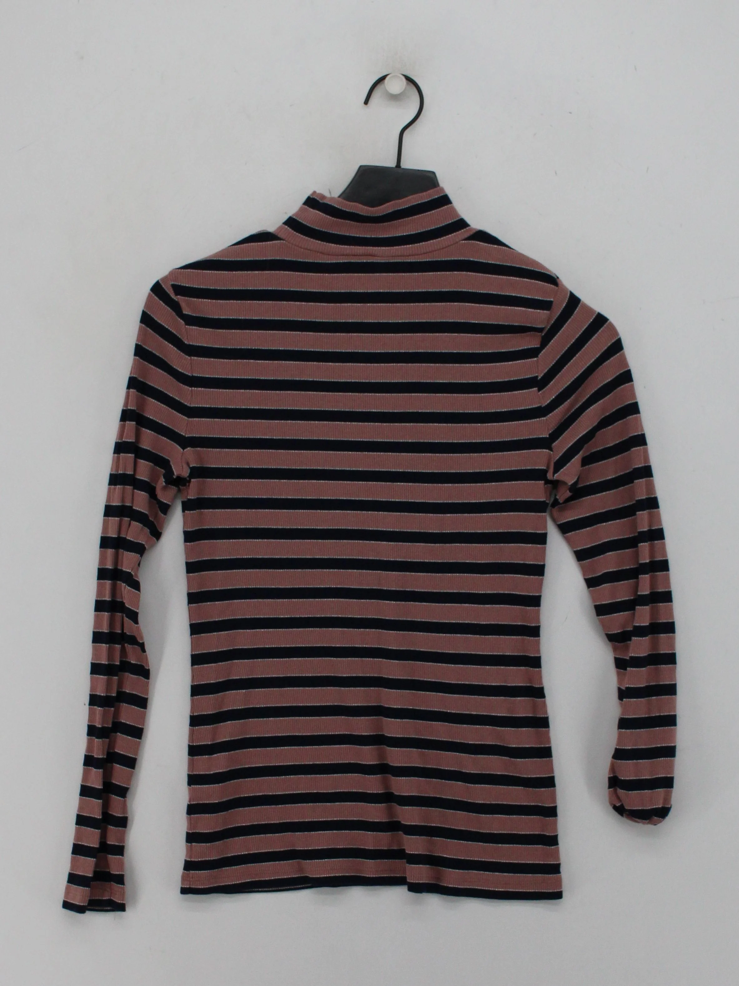 Fat Face Women's Top M Multi Striped 100% Other Long Sleeve Mock Neck Basic - Image 2