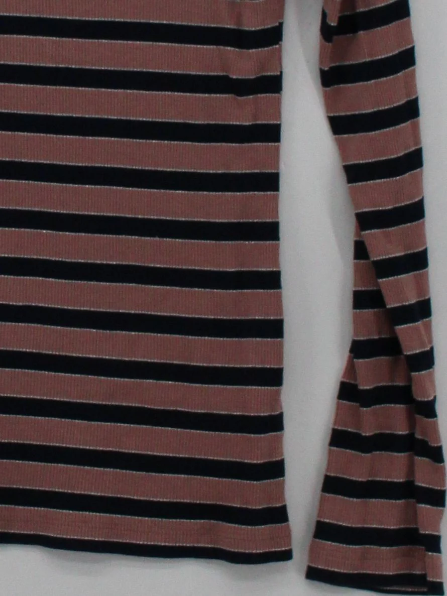 Fat Face Women's Top M Multi Striped 100% Other Long Sleeve Mock Neck Basic - Image 4