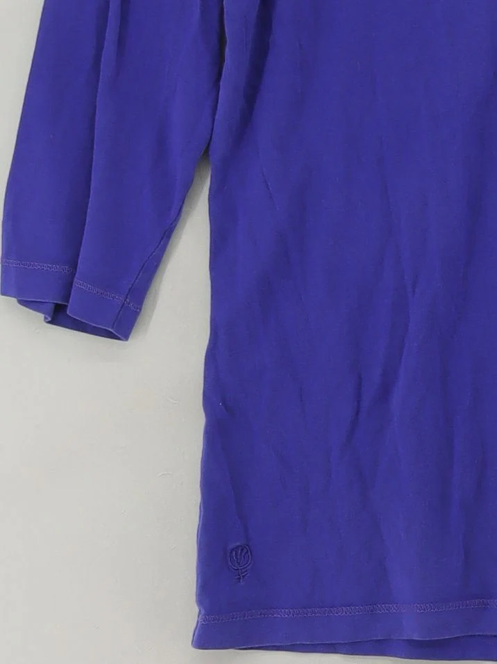 Fat Face Women's Top M Purple 100% Cotton 3/4 Sleeve Round Neck Basic - Image 4