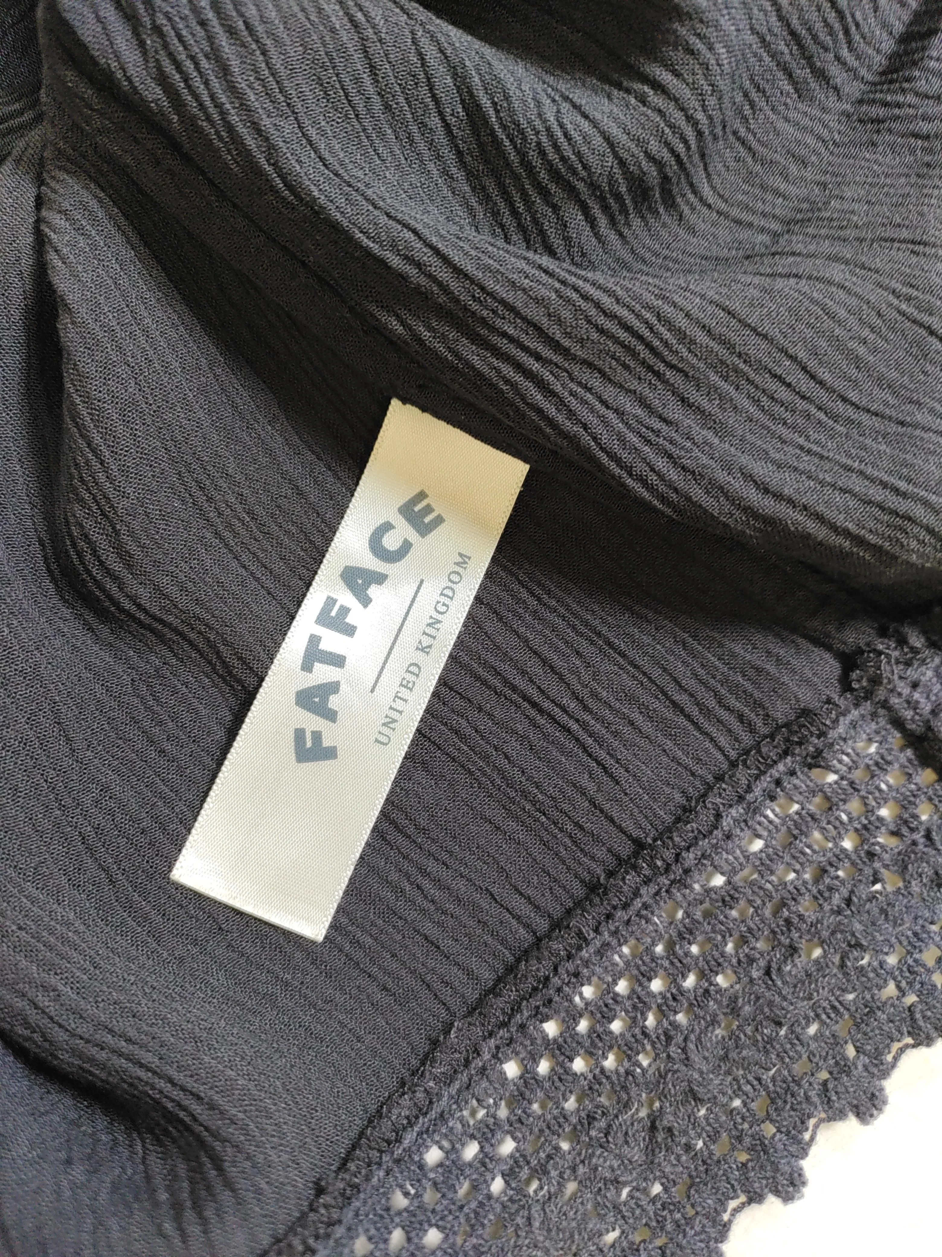Fat Face Women's Top S Black Viscose with Cotton Sleeveless Round Neck Basic - Image 5