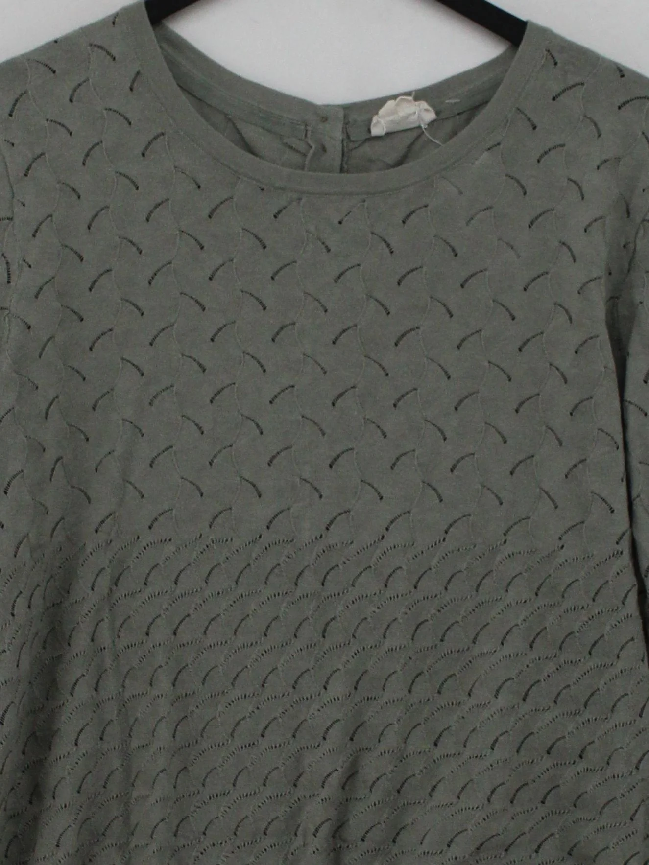 Fat Face Women's Top S Green Cotton with Polyester 3/4 Sleeve Round Neck Basic - Image 3