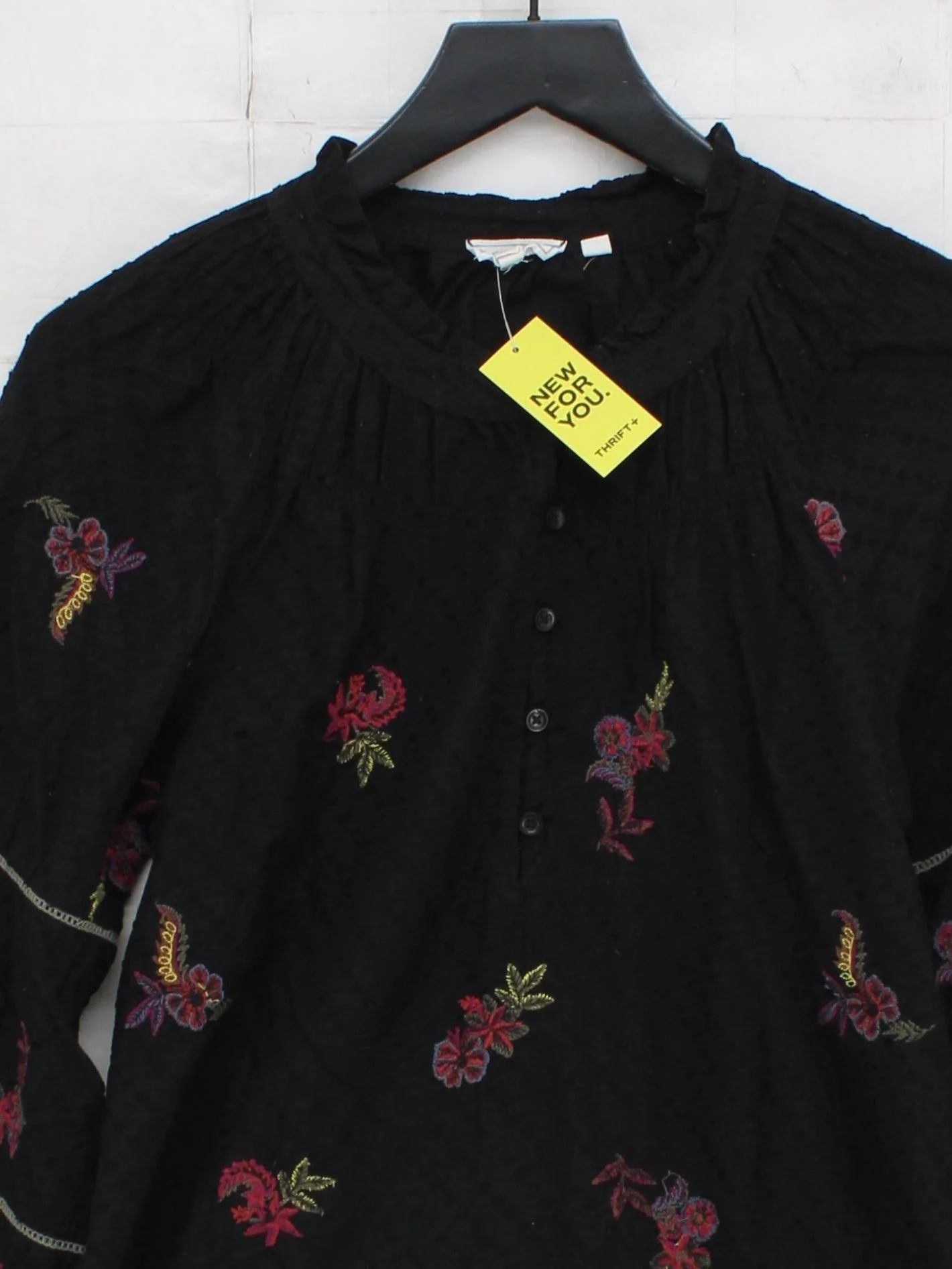 Fat Face Women's Top UK 10 Black Cotton with Polyester Basic - Image 3