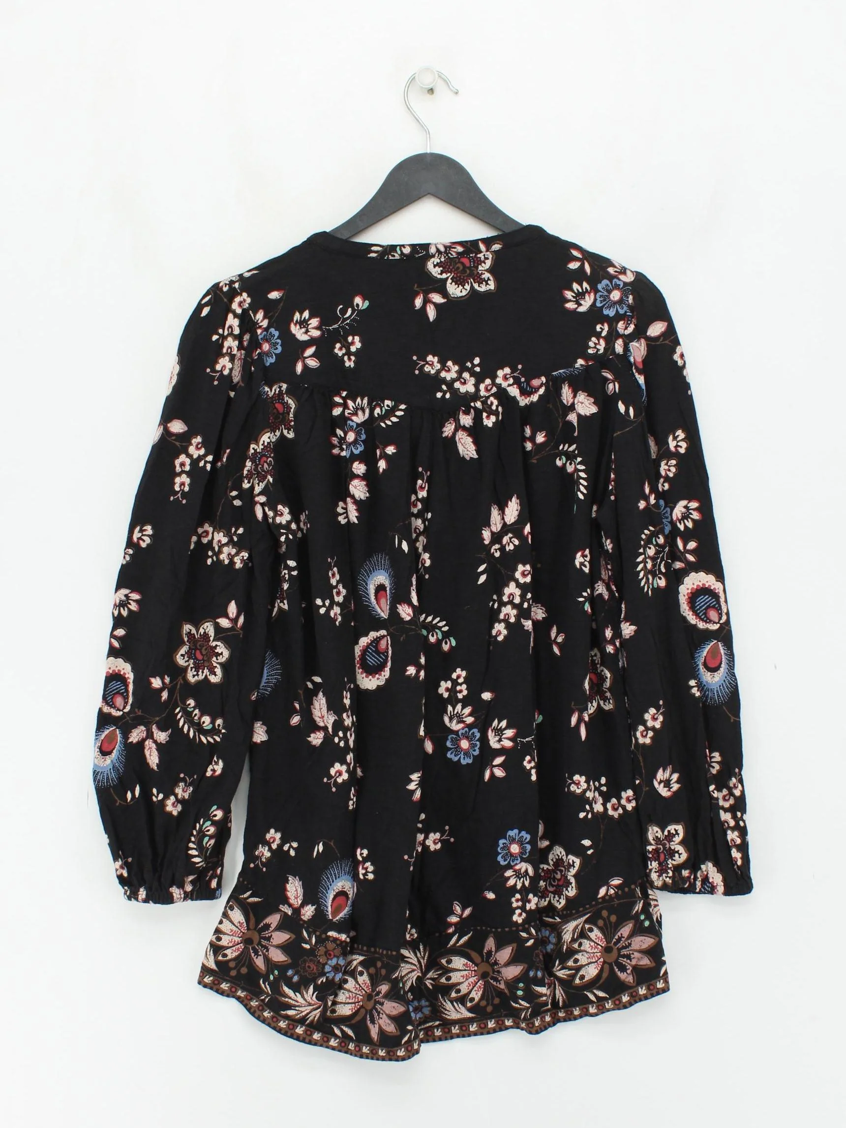 Fat Face Women's Top UK 10 Black Cotton with Rayon Basic - Image 2