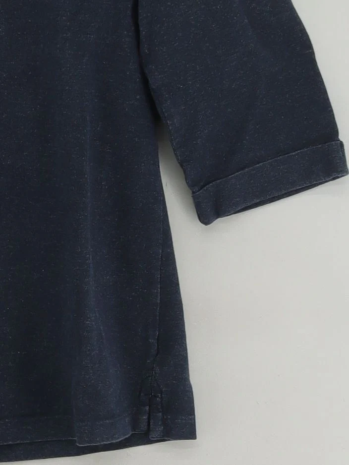 Fat Face Women's Top UK 10 Blue Cotton with Elastane 3/4 Sleeve Round Neck Basic - Image 4
