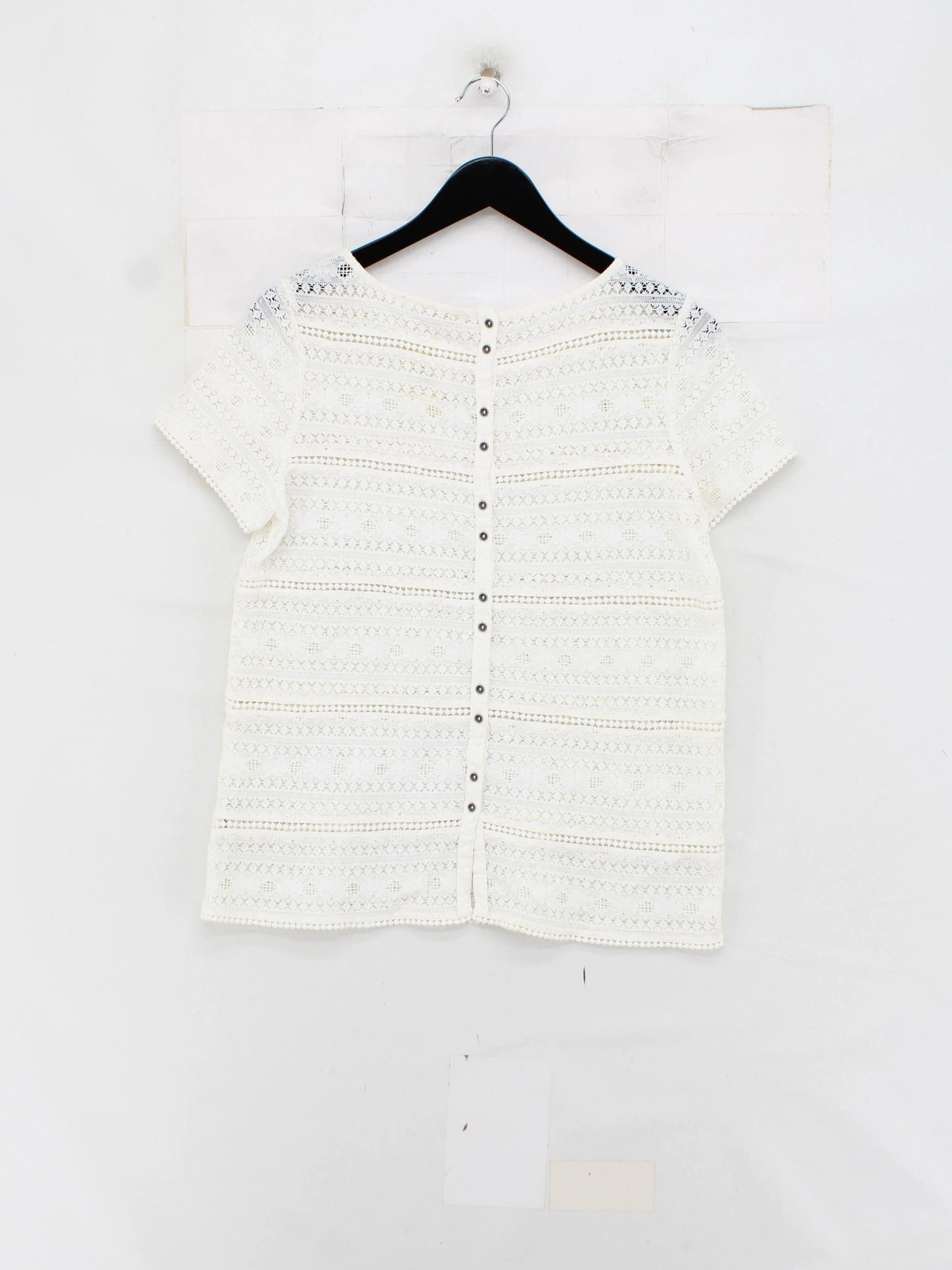 Fat Face Women's Top UK 10 Cream Cotton with Polyamide Basic - Image 2