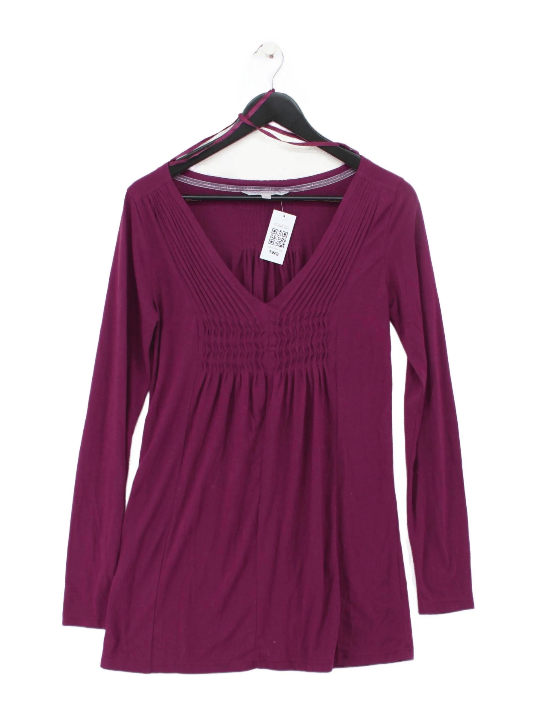 Fat Face Women's Top UK 10 Purple Polyester with Viscose Tunic