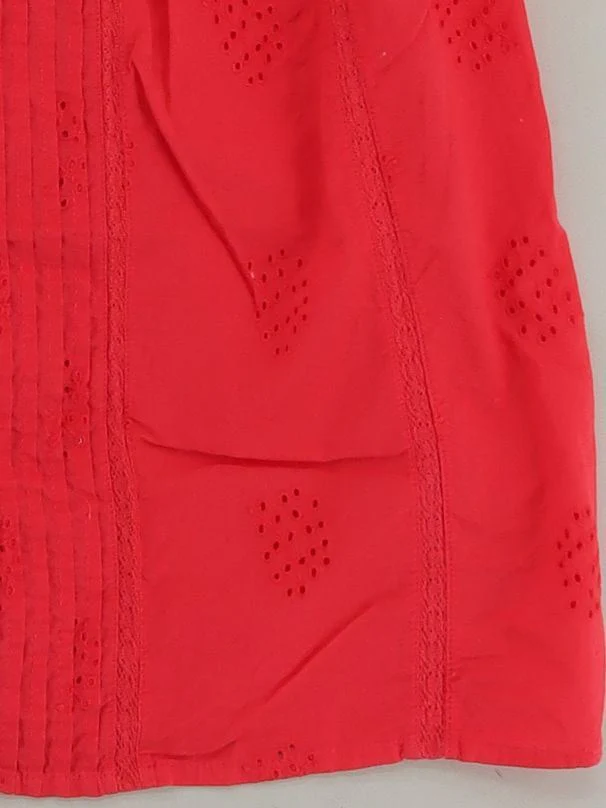 Fat Face Women's Top UK 10 Red 100% Cotton Sleeveless Round Neck Basic - Image 4