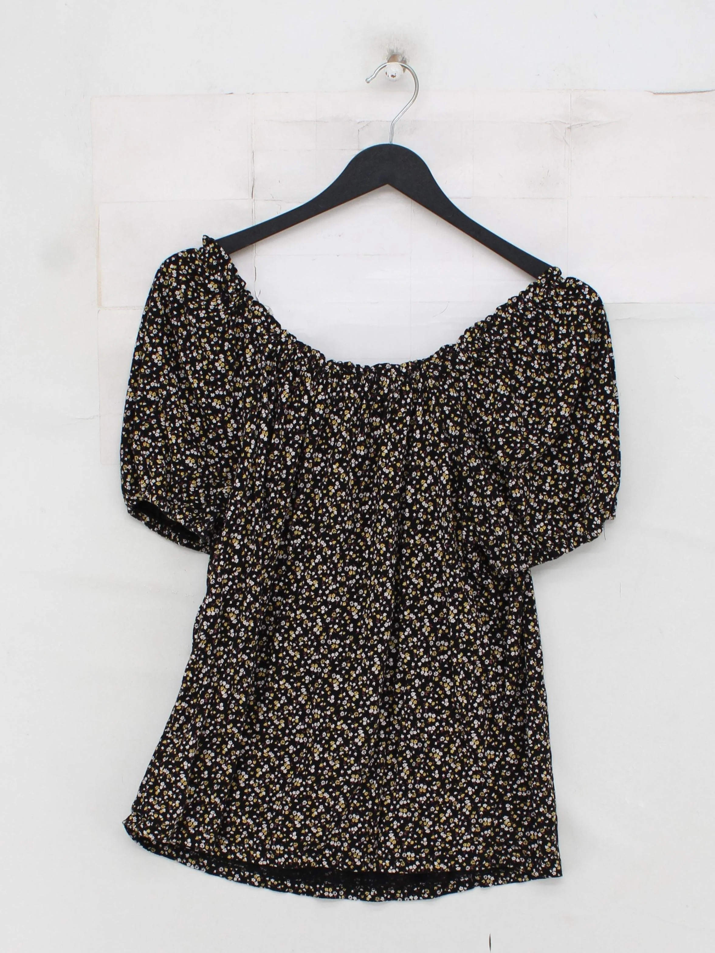 Fat Face Women's Top UK 12 Black Cotton with Lyocell Modal Basic - Image 2