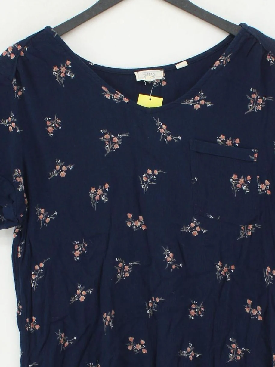 Fat Face Women's Top UK 12 Blue 100% Viscose Basic - Image 3