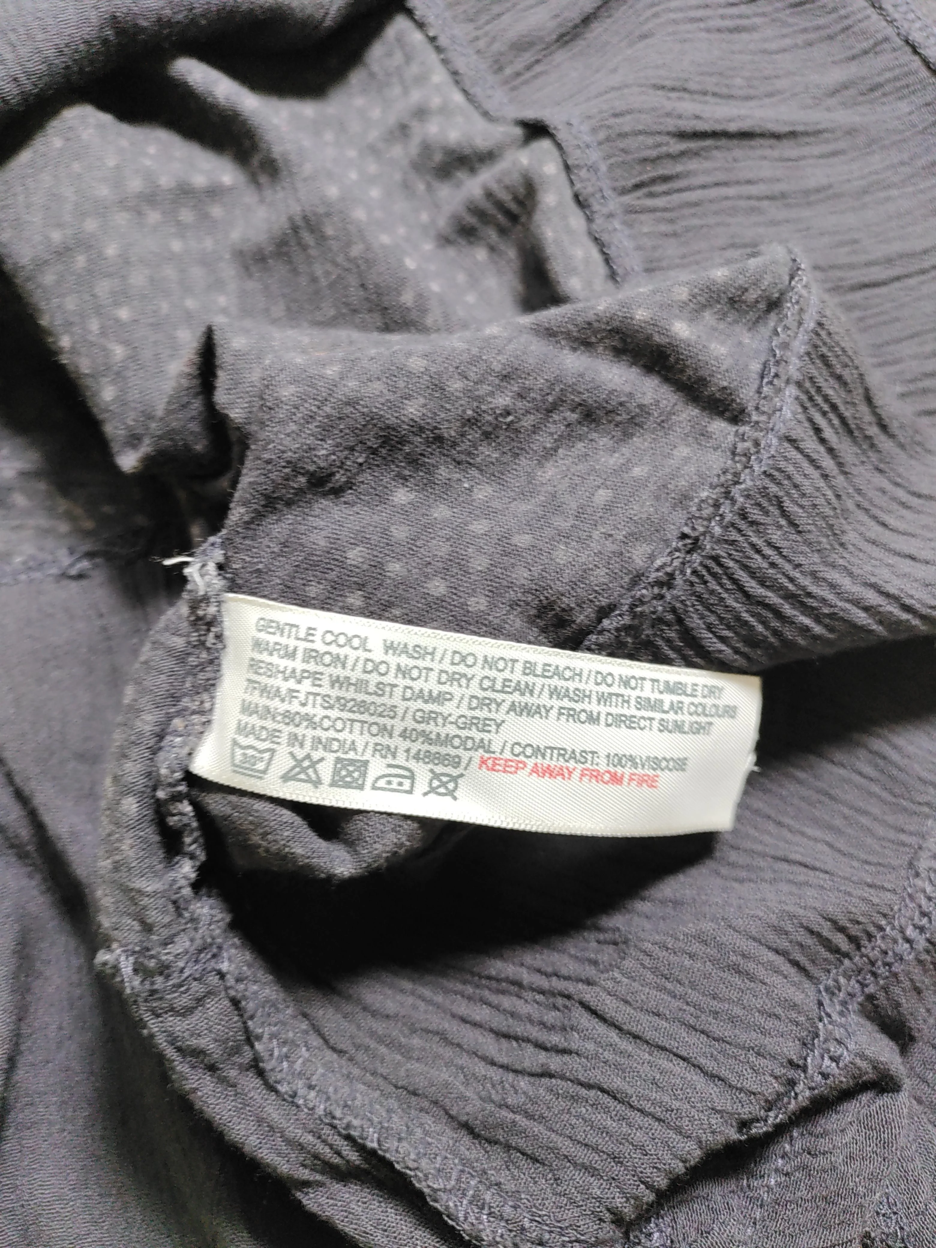 Fat Face Women's Top UK 12 Grey Cotton with Lyocell Modal, Viscose Basic - Image 6