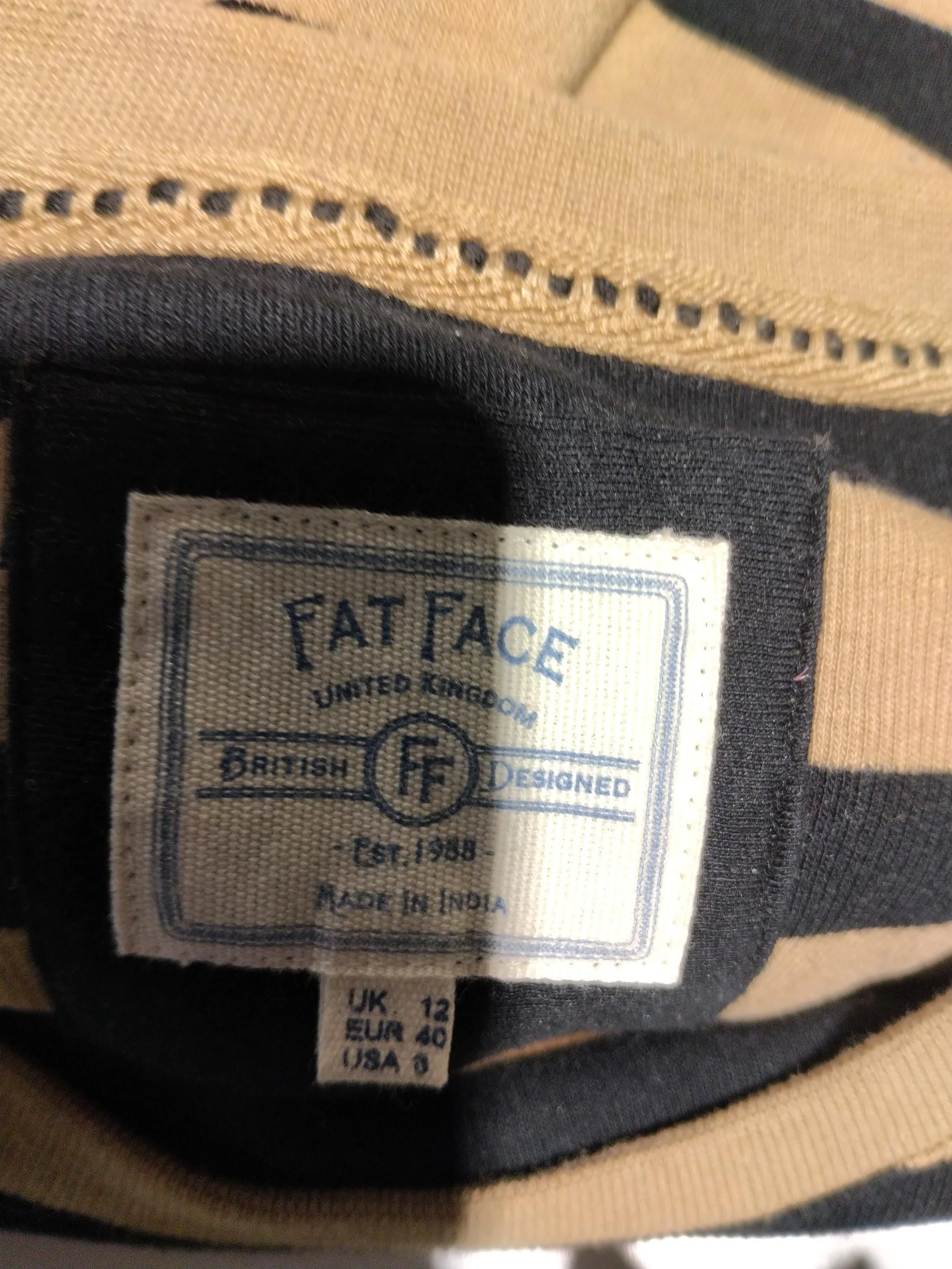 Fat Face Women's Top UK 12 Multi Cotton with Elastane Tunic - Image 5