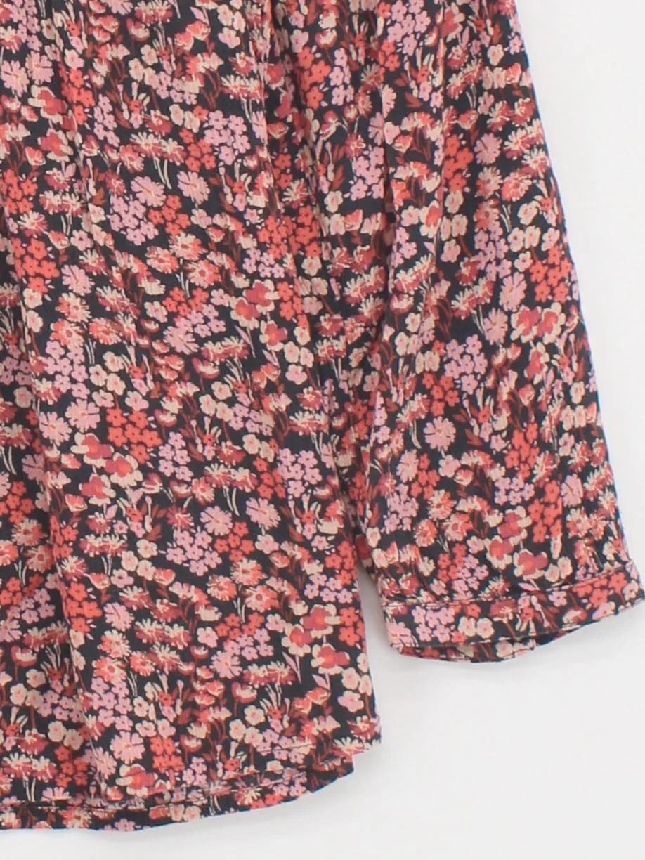 Fat Face Women's Top UK 12 Multi Floral 100% Viscose 3/4 Sleeve Round Neck Basic - Image 4
