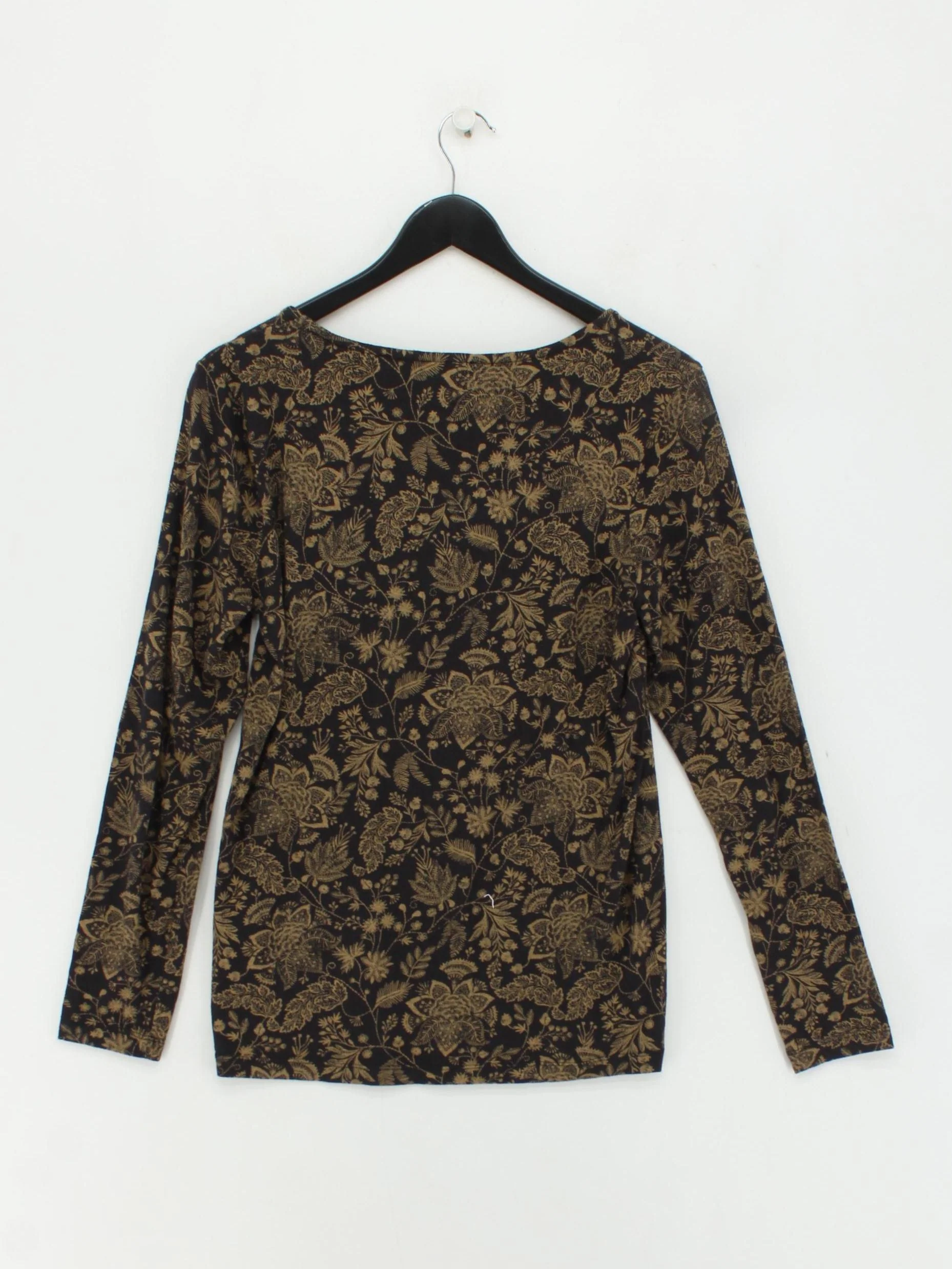 Fat Face Women's Top UK 14 Black Cotton with Lyocell Modal, Elastane Basic - Image 2