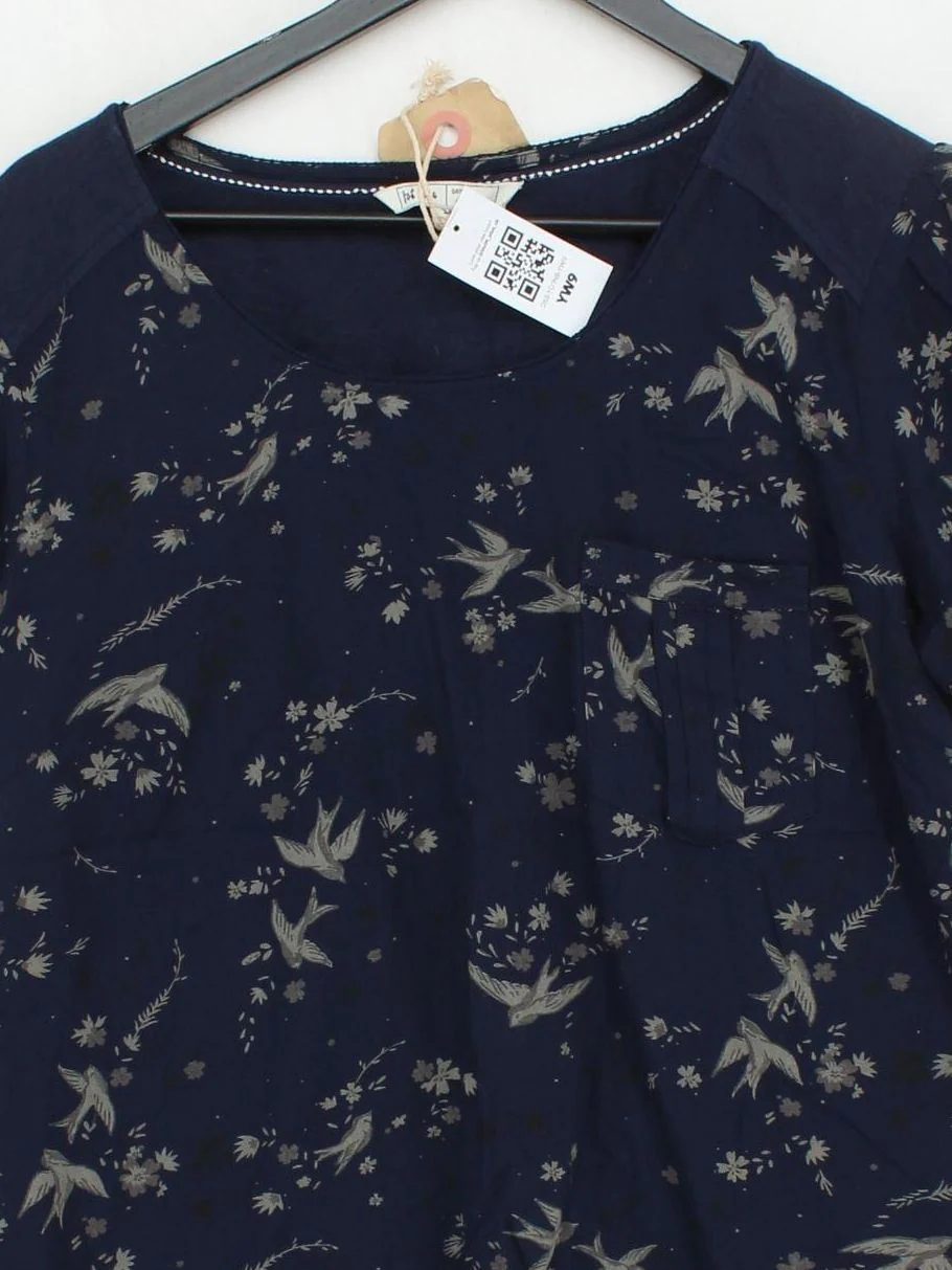 Fat Face Women's Top UK 14 Blue 100% Viscose Basic New with tags - Image 3