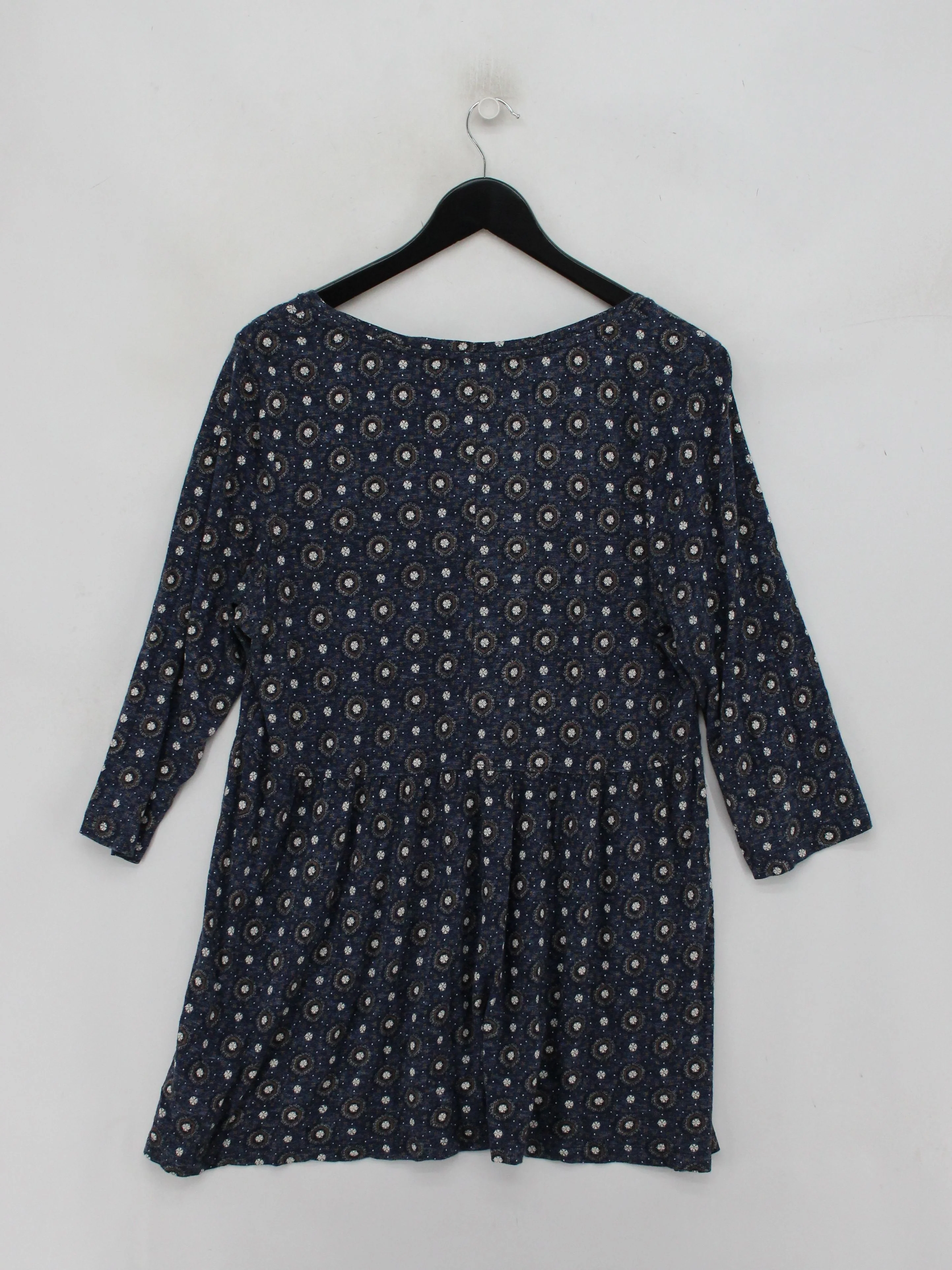 Fat Face Women's Top UK 14 Blue Viscose with Cotton, Lyocell Modal, Linen Tunic - Image 2