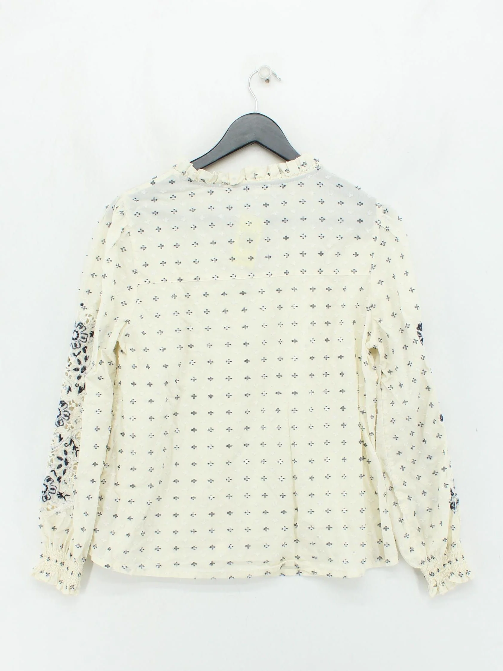 Fat Face Women's Top UK 14 Cream Cotton with Polyester Basic - Image 2