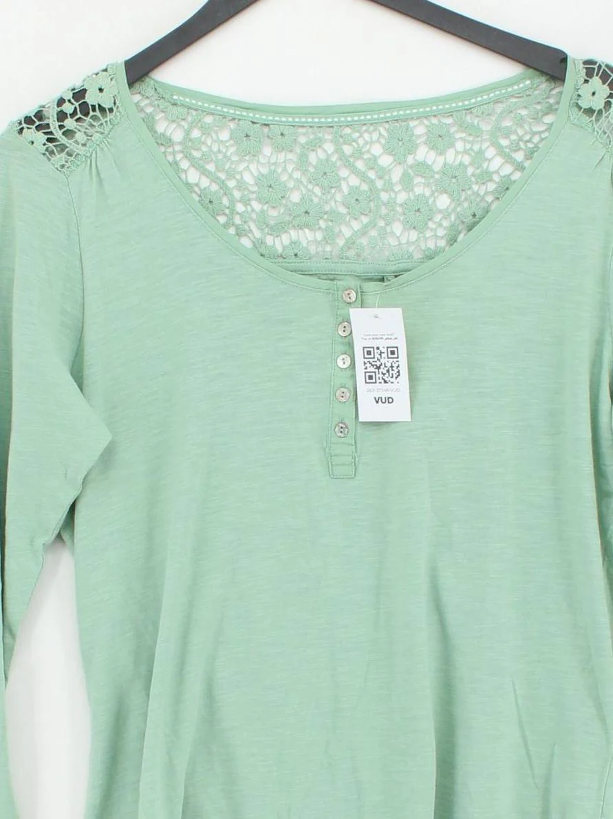 Fat Face Women's Top UK 14 Green Cotton with Cotton Basic New with tags - Image 3
