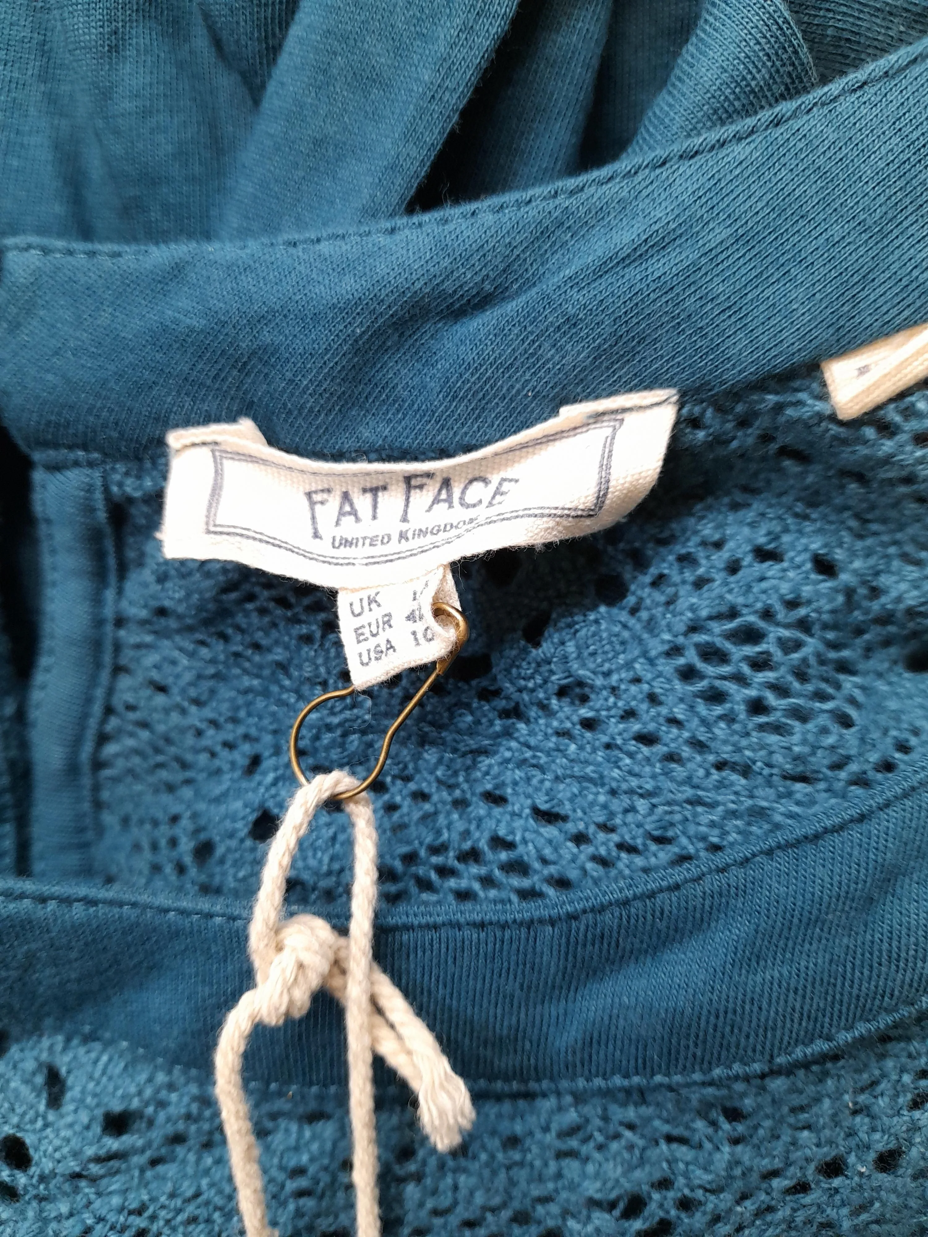Fat Face Women's Top UK 14 Green Cotton with Lyocell Modal, Nylon Basic - Image 5